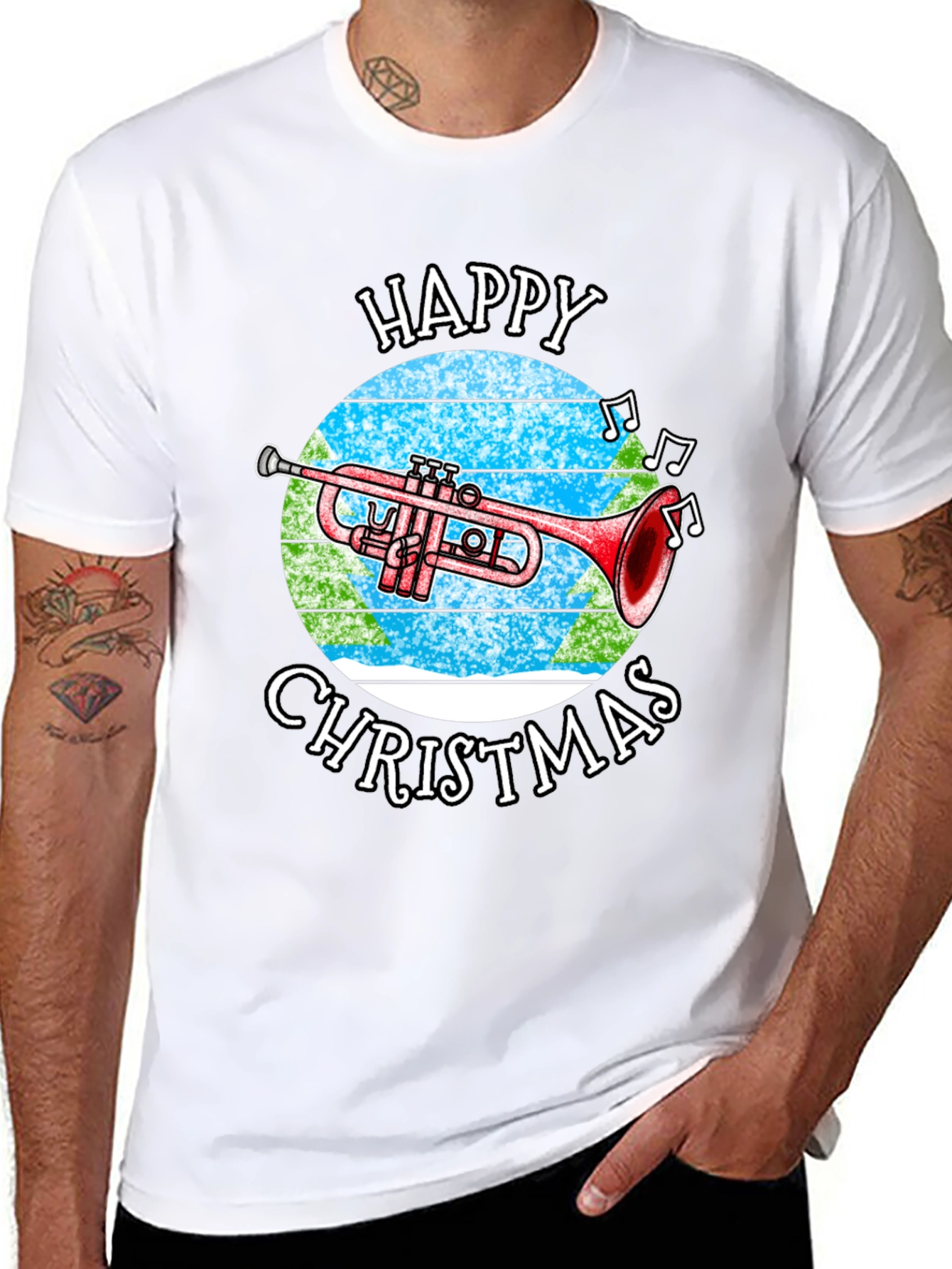 Happy Christmas Trumpet T-Shirt