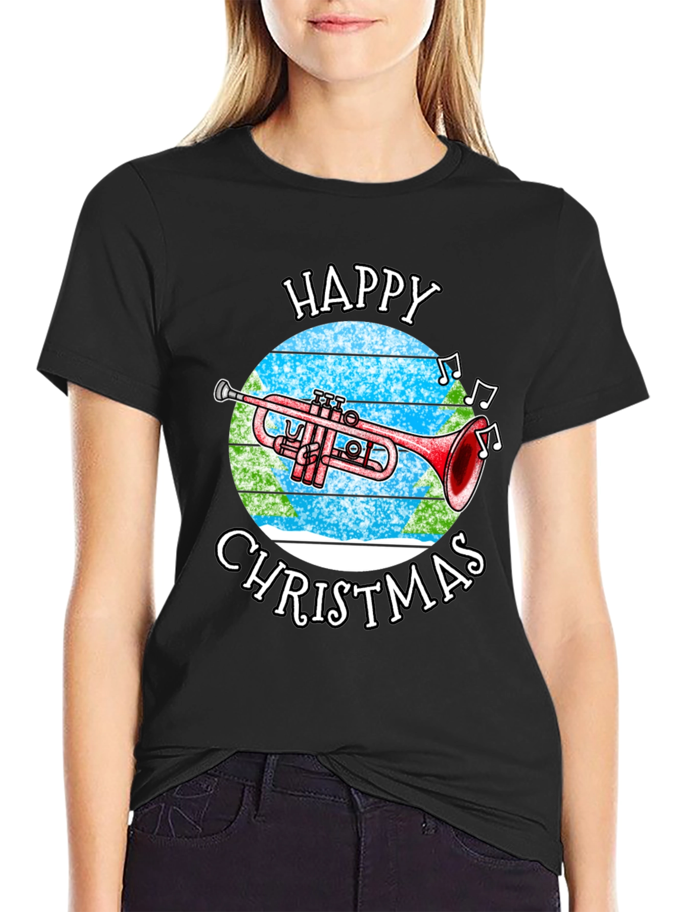 Happy Christmas Trumpet T-Shirt
