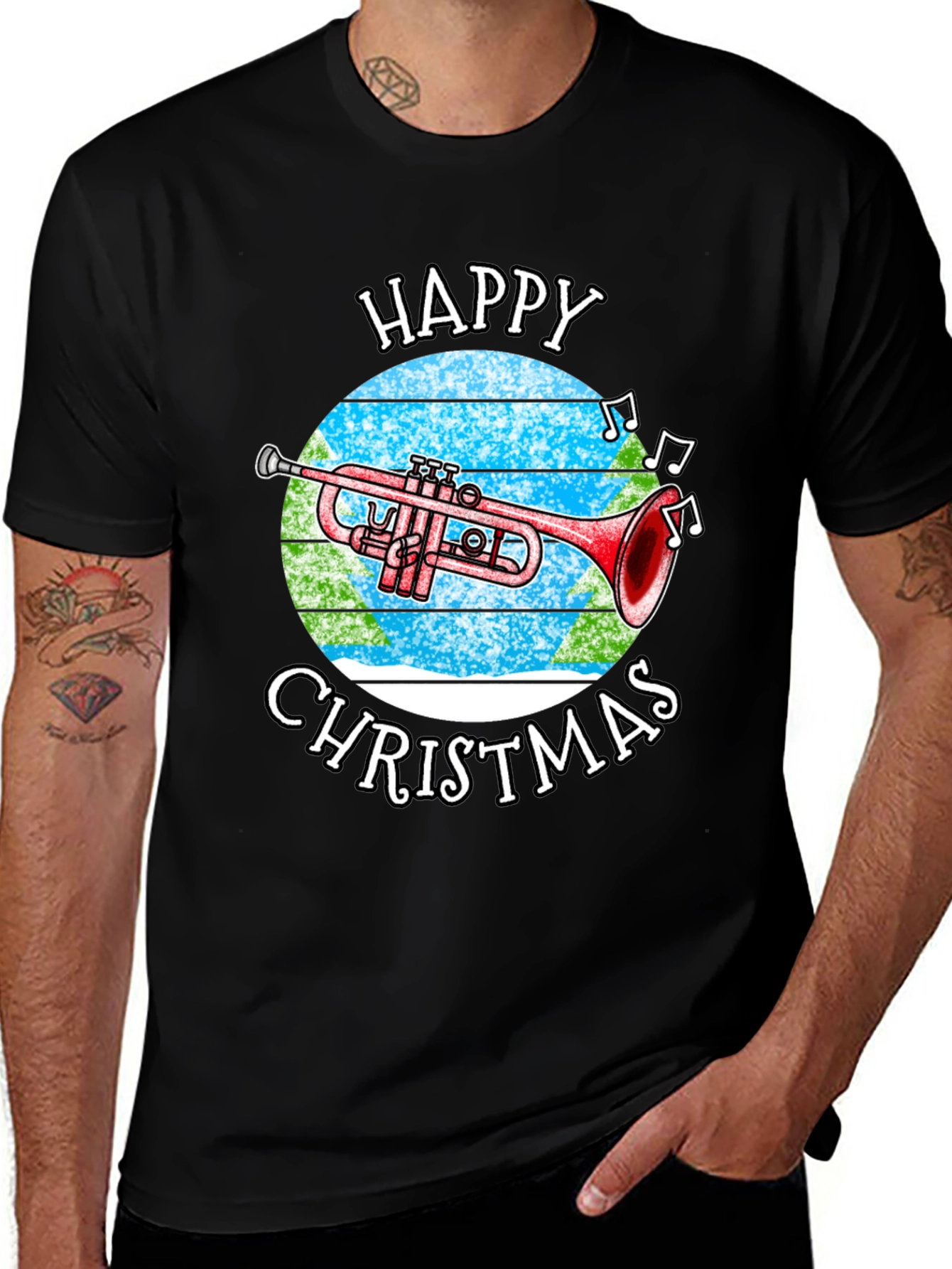 Happy Christmas Trumpet T-Shirt