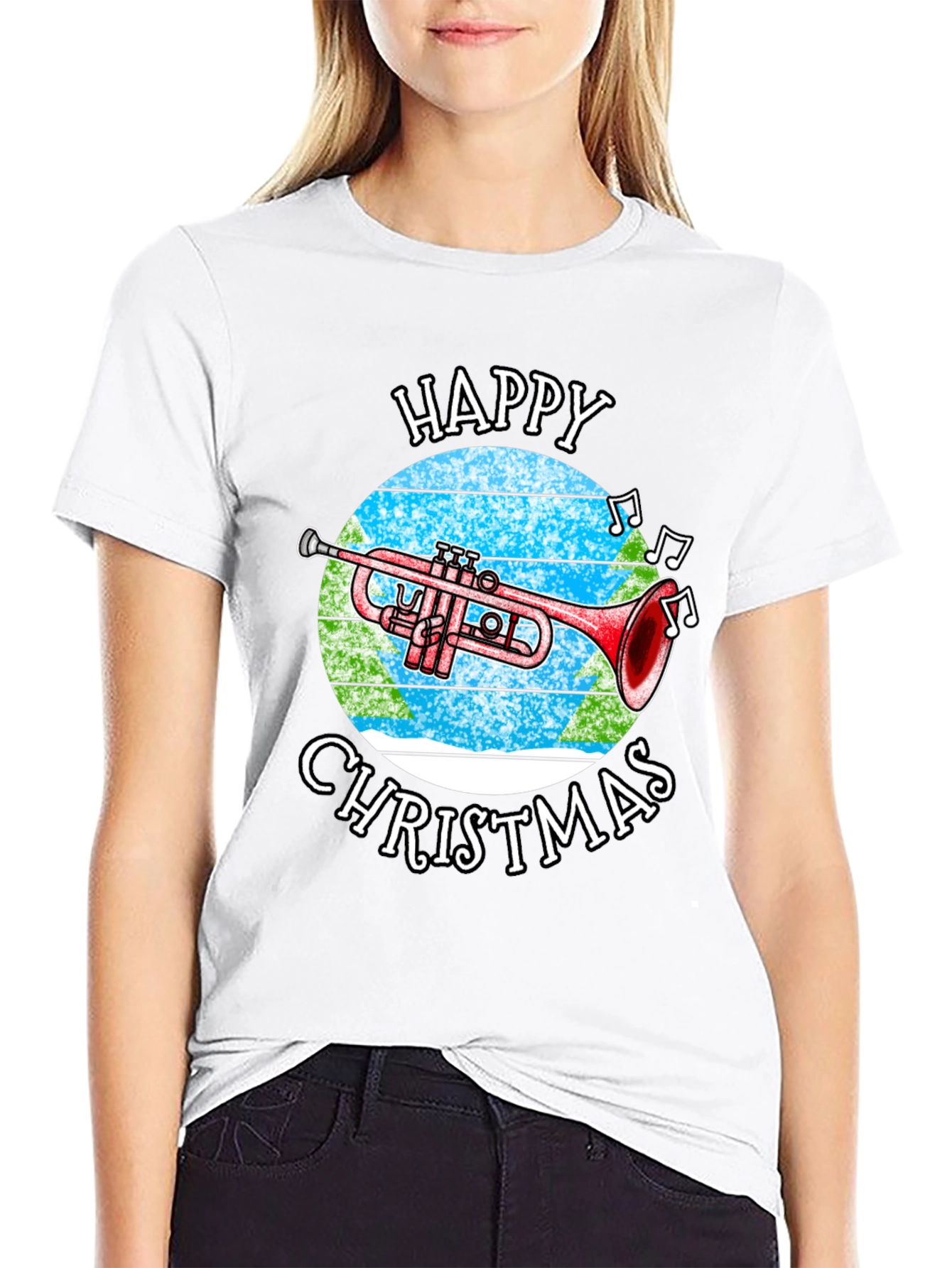 Happy Christmas Trumpet T-Shirt