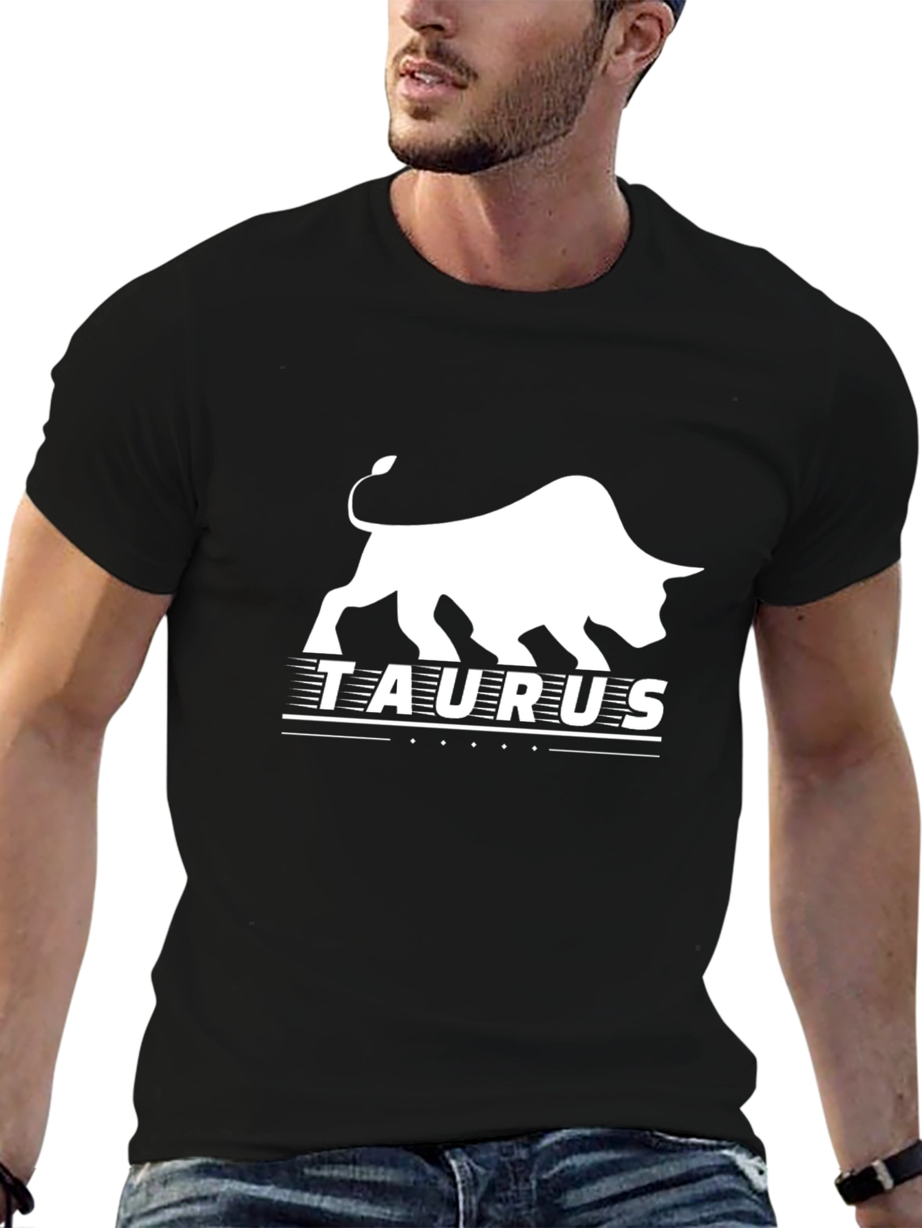 Taurus Zodiac Black Graphic T-Shirt