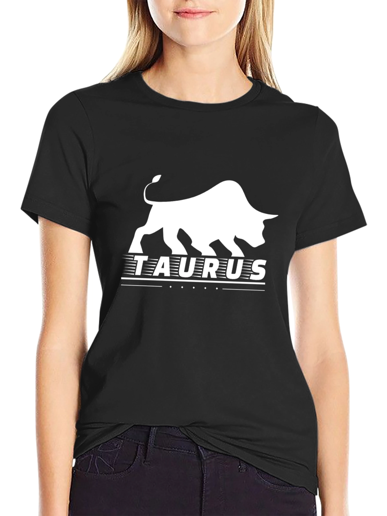 Taurus Zodiac Black Graphic T-Shirt
