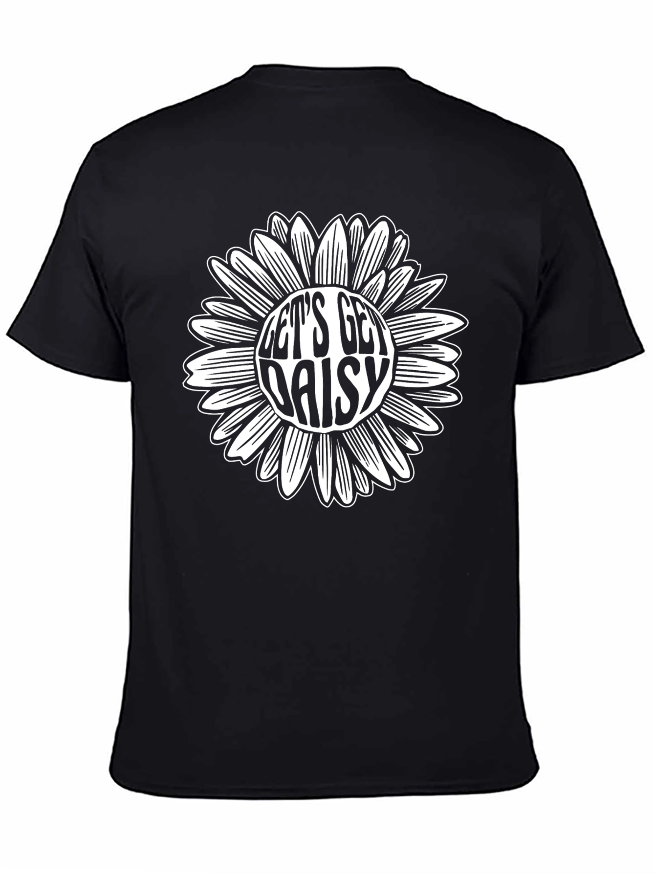 Lets Get Daisy Black Graphic Tee