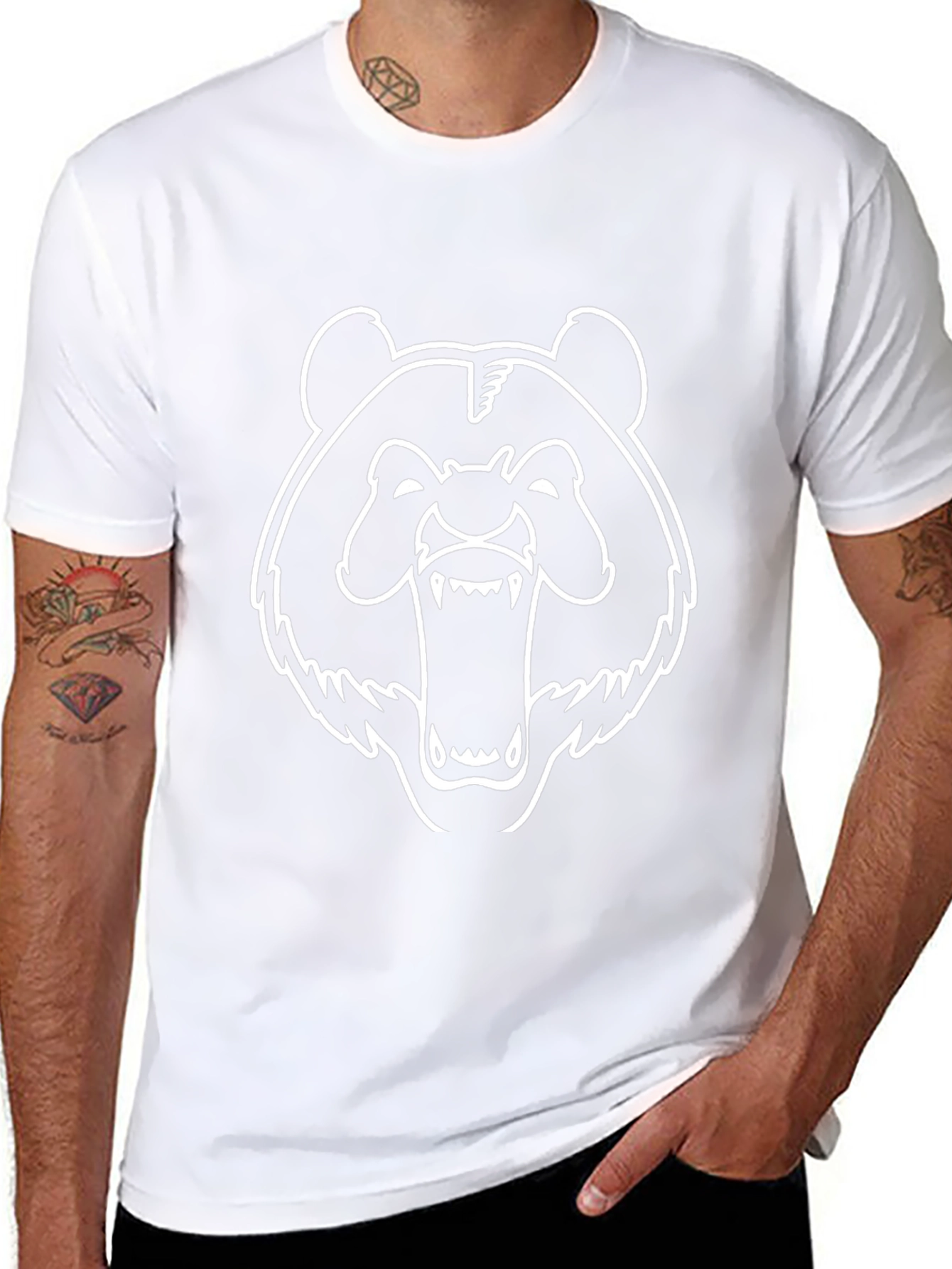 Black Bear Graphic Tee - Bold & Edgy Design