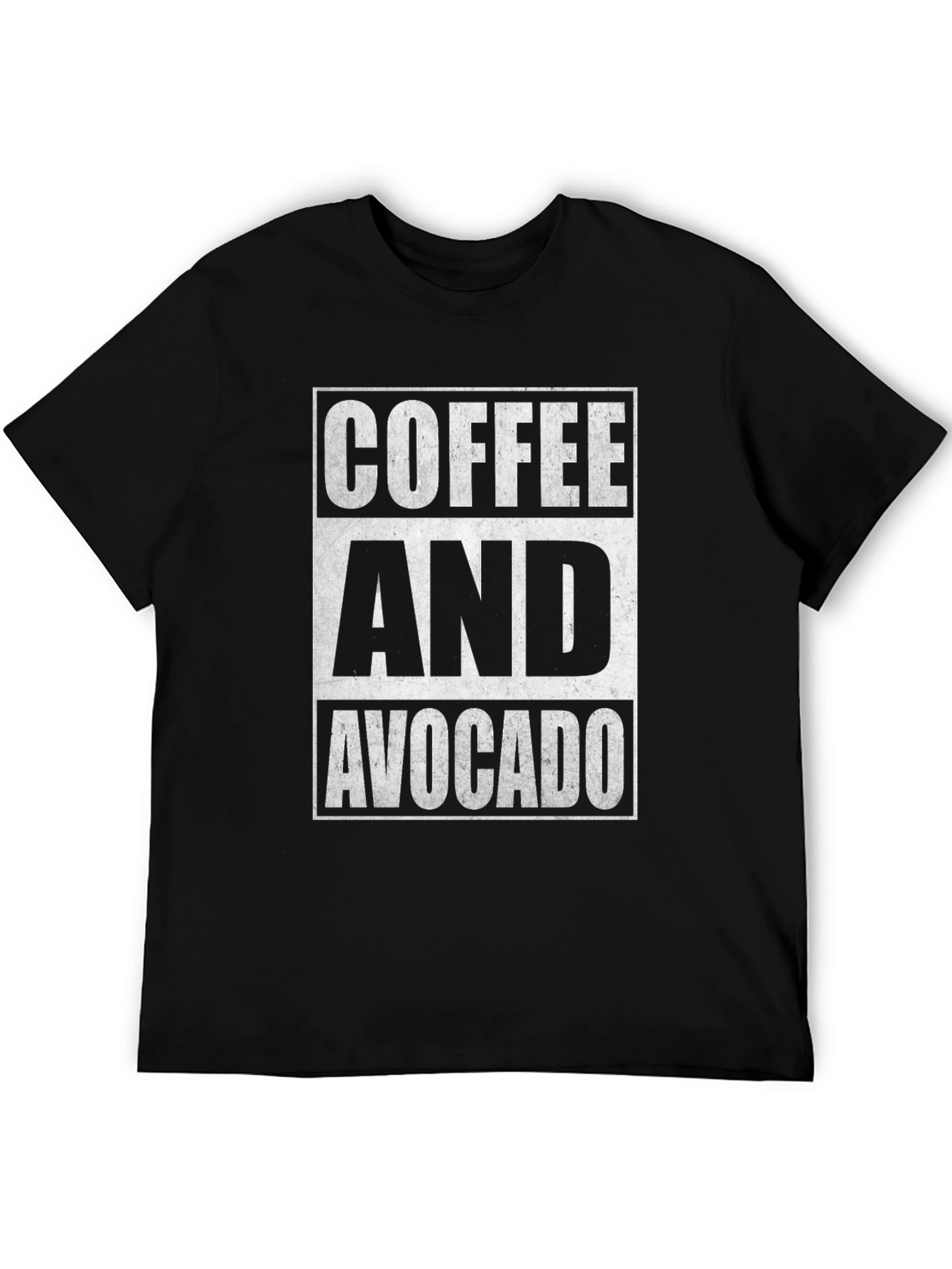 Coffee and Avocado Graphic Tee - Unisex Black T-Shirt