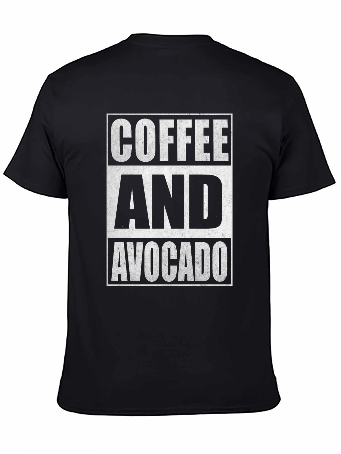 Coffee and Avocado Graphic Tee - Unisex Black T-Shirt