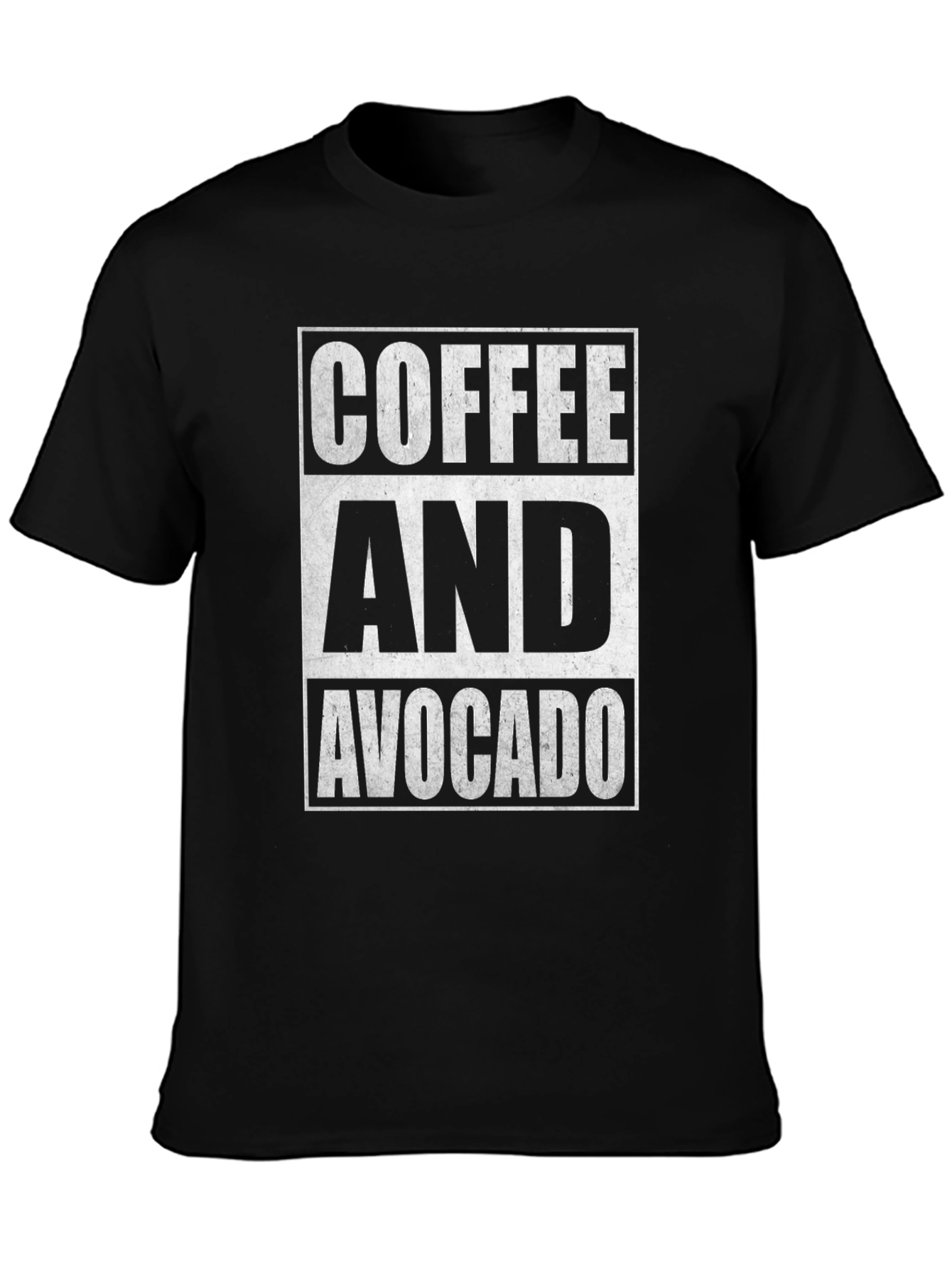 Coffee and Avocado Graphic Tee - Unisex Black T-Shirt