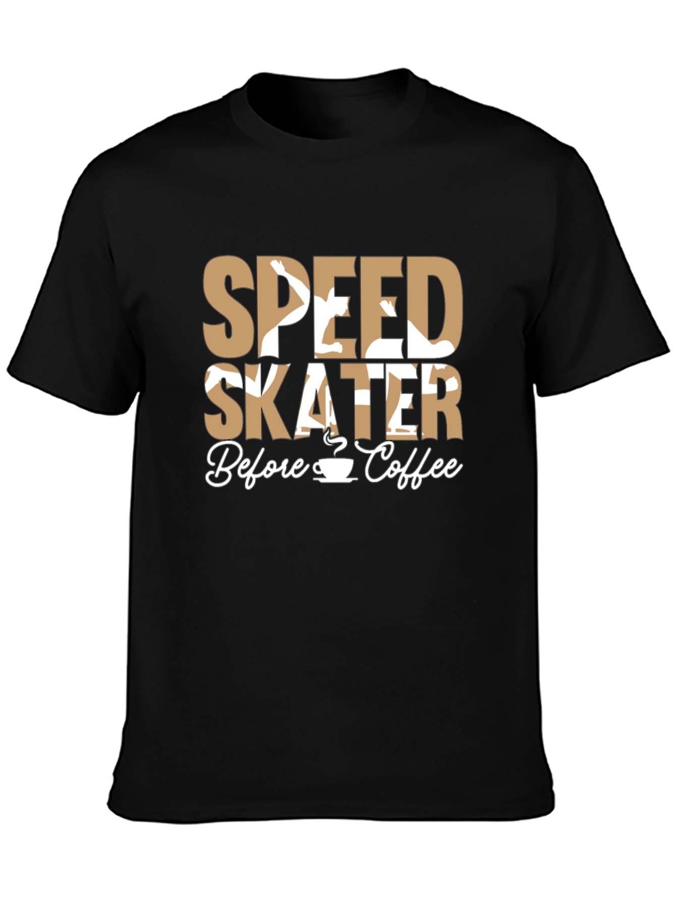 Speed Skater Before Coffee Graphic T-Shirt