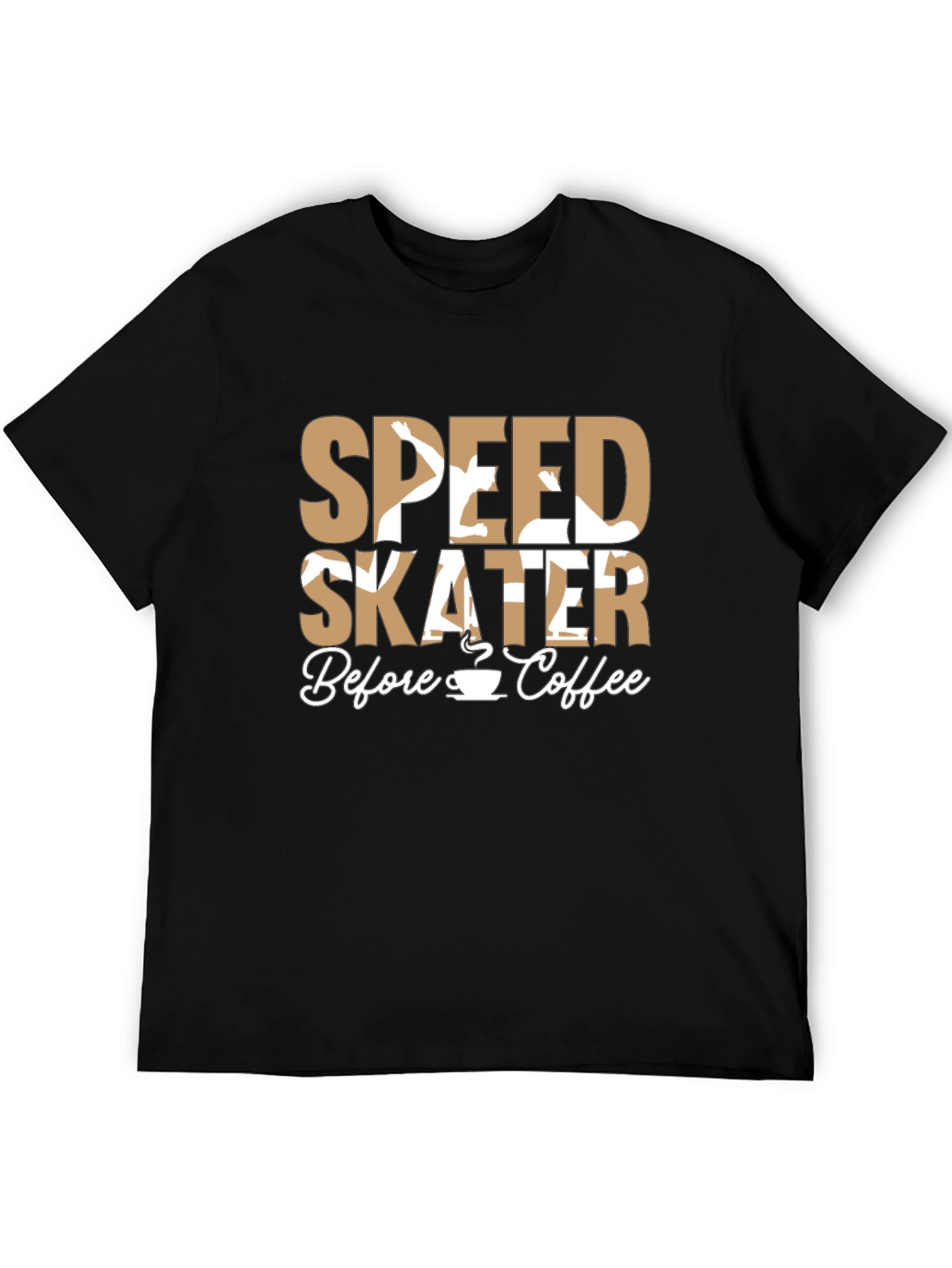 Speed Skater Before Coffee Graphic T-Shirt