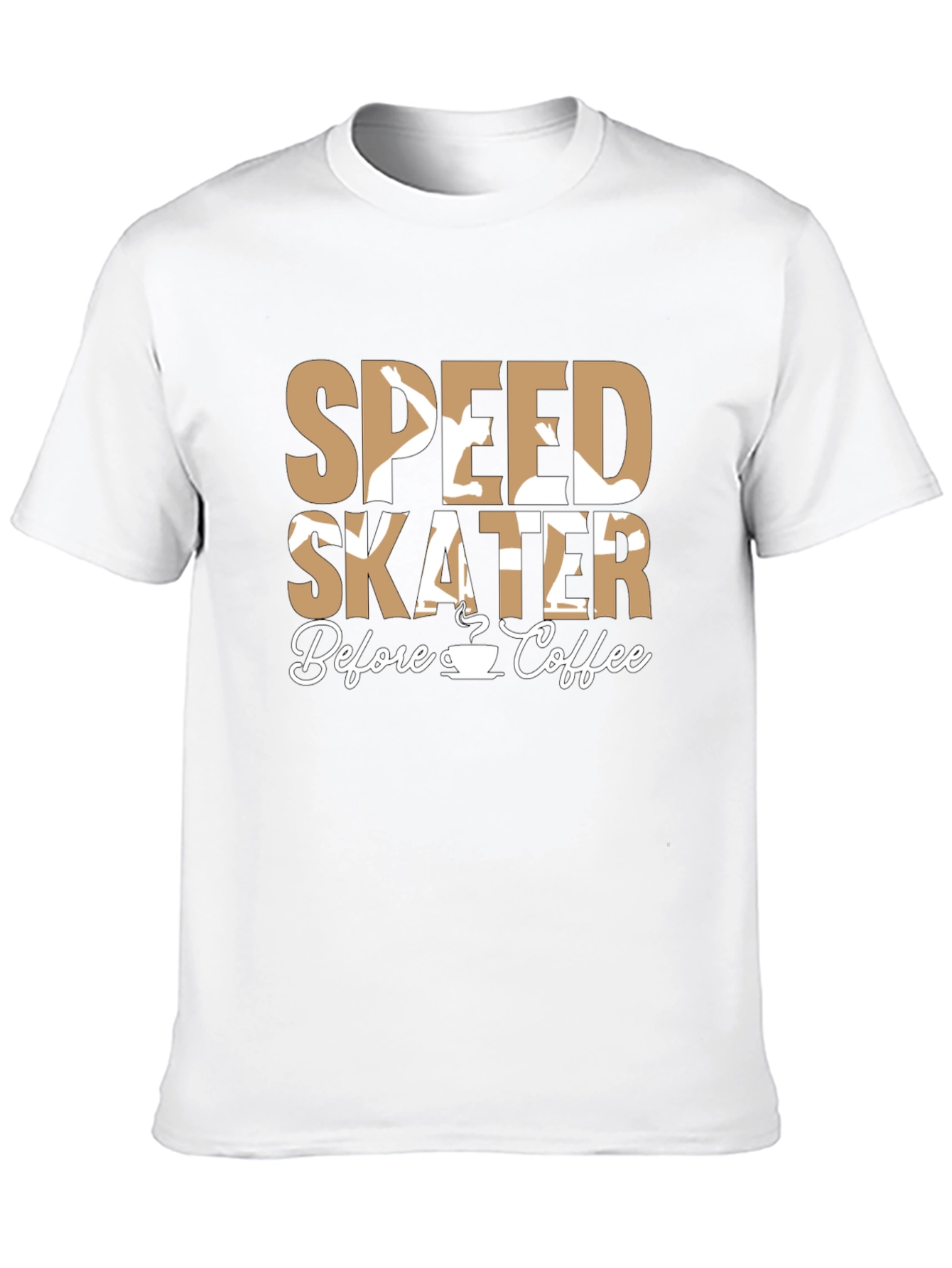 Speed Skater Before Coffee Graphic T-Shirt