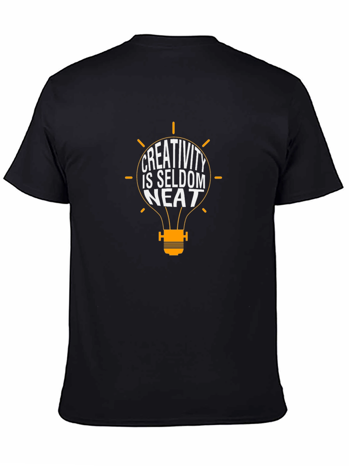Creativity is Seldom Neat T-Shirt - Black
