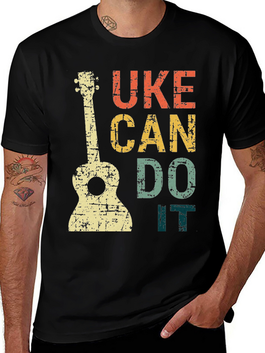 Uke Can Do It T-Shirt - Retro Ukulele Graphic Tee