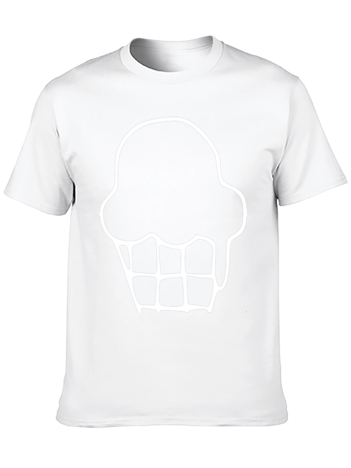 Ice Cream Cone Graphic Tee - Black Cotton T-Shirt
