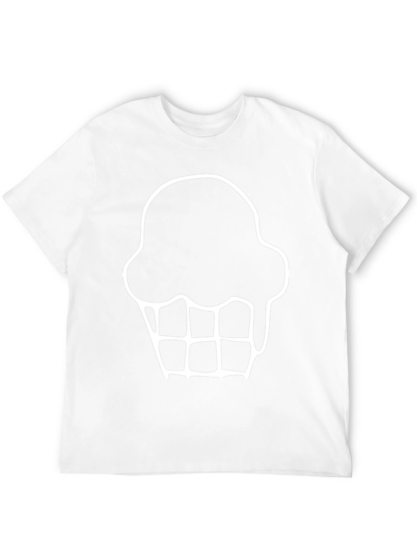 Ice Cream Cone Graphic Tee - Black Cotton T-Shirt