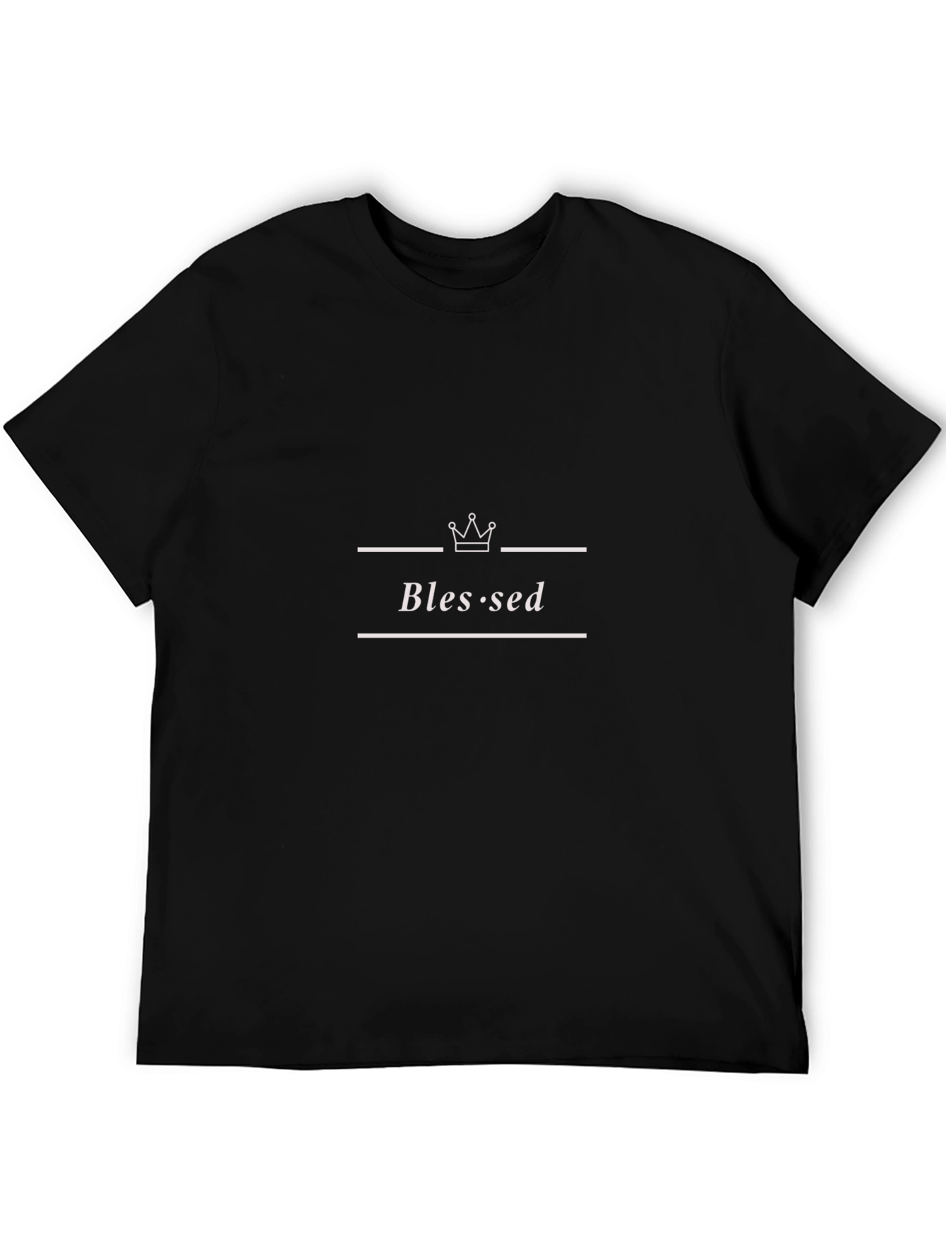 Blessed Crown Graphic Tee - Black Casual Shirt