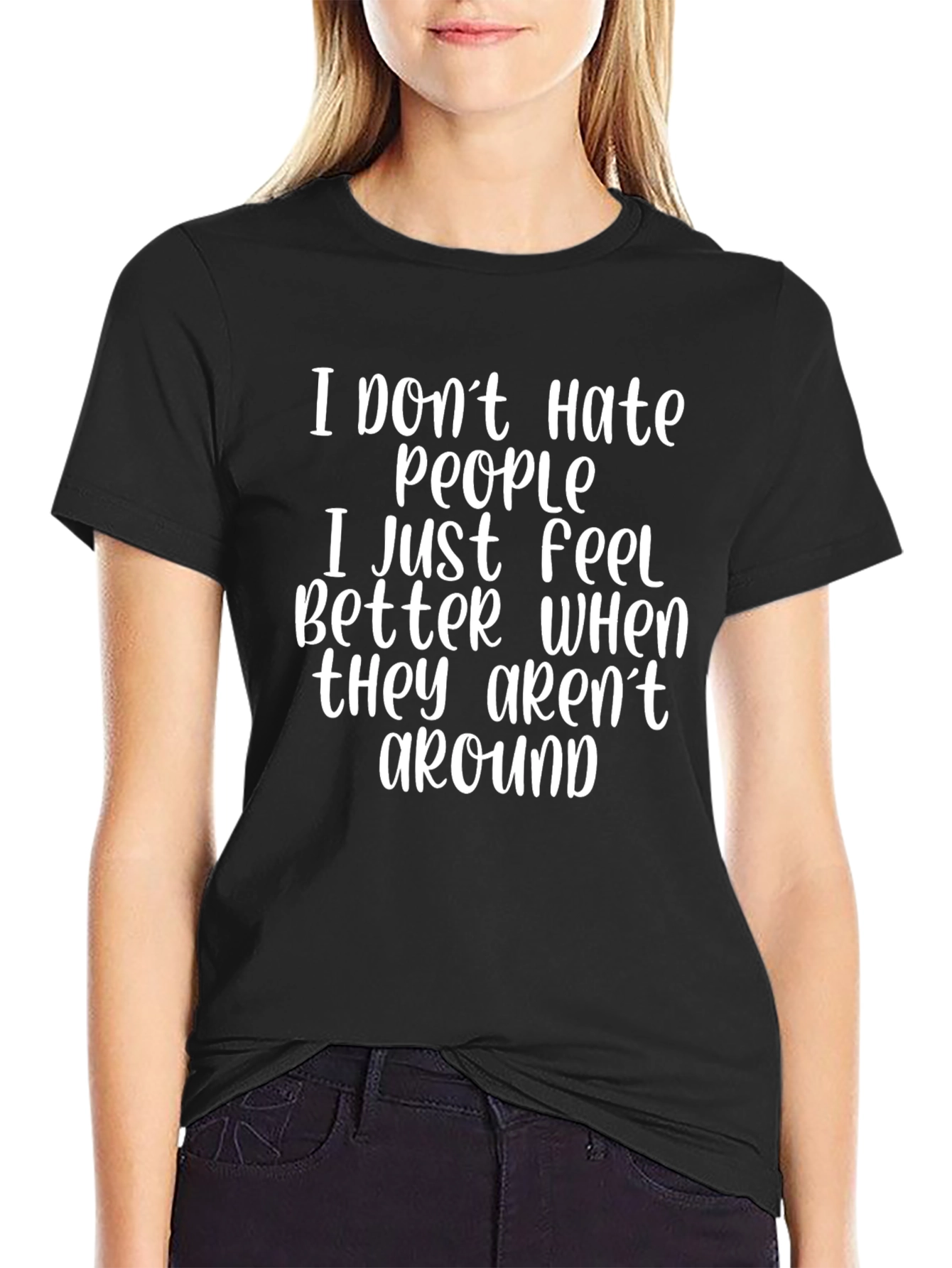 Funny Sarcastic T-Shirt - I Dont Hate People