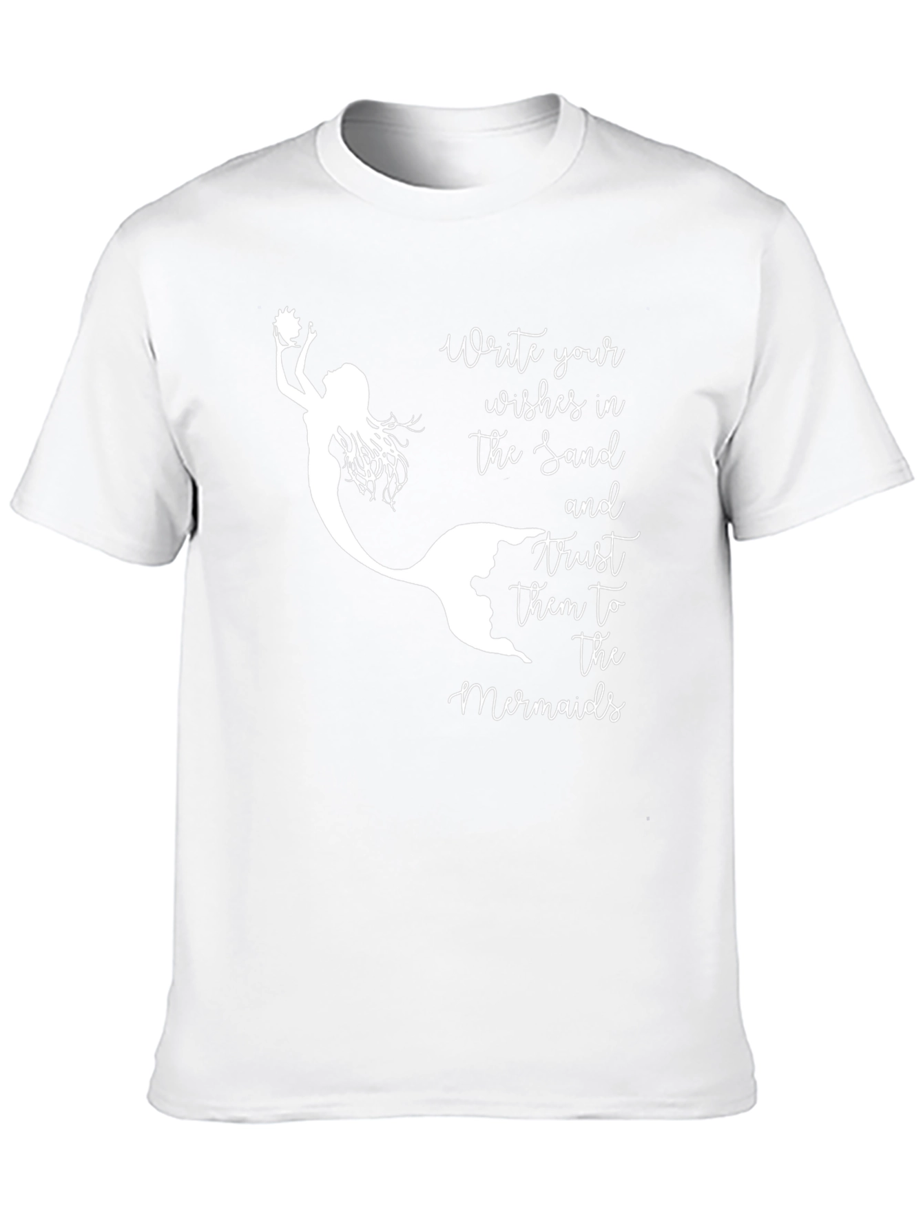 Mermaid Wishes Graphic Tee - Black Cotton T-Shirt