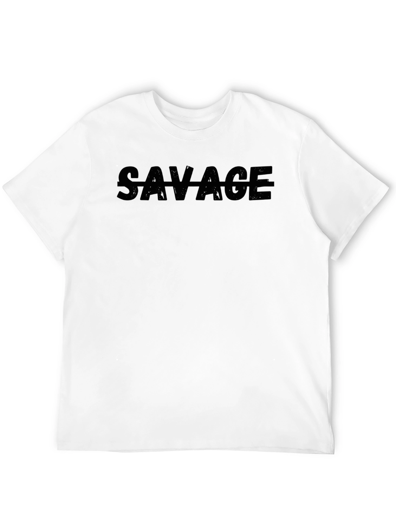 Savage Graphic Print Crew Neck Short Sleeve T-Shirt