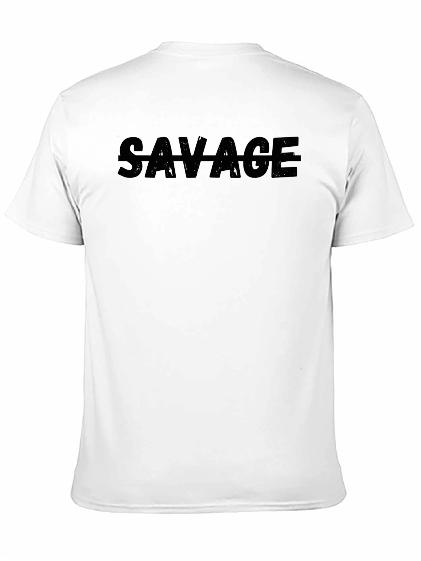 Savage Graphic Print Crew Neck Short Sleeve T-Shirt