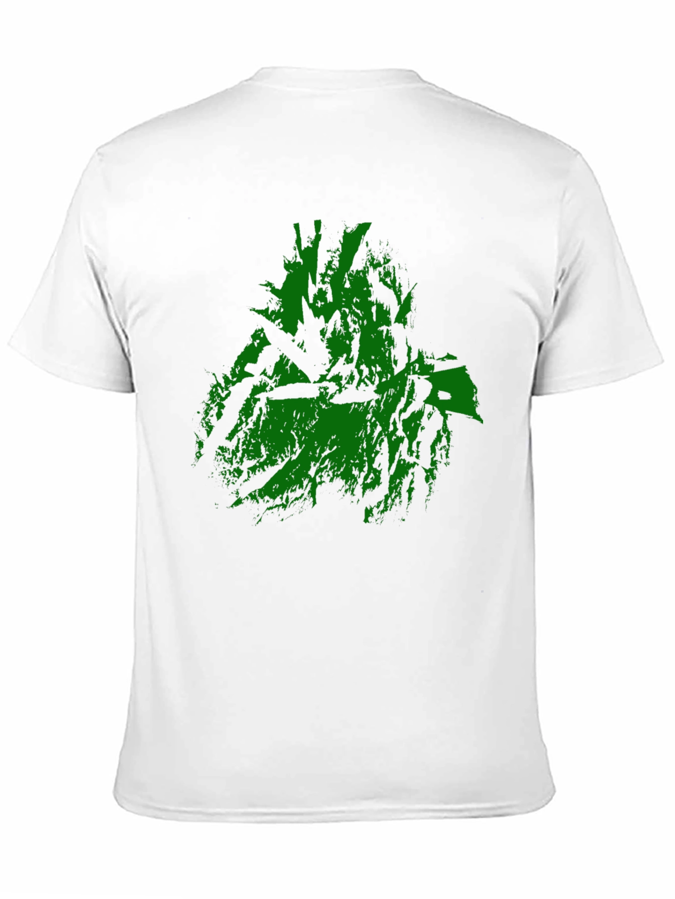 Green Abstract Graphic Print Black T-Shirt