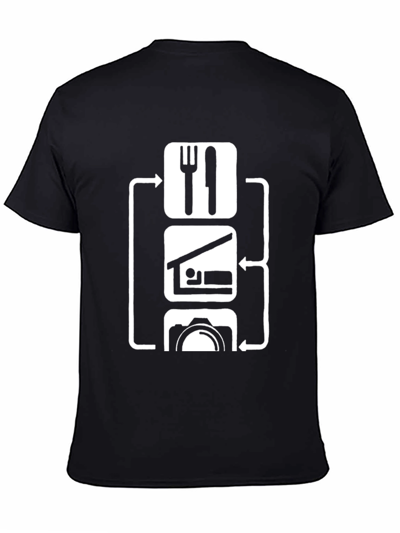 Eat Sleep Photography T-Shirt Black Cotton Blend