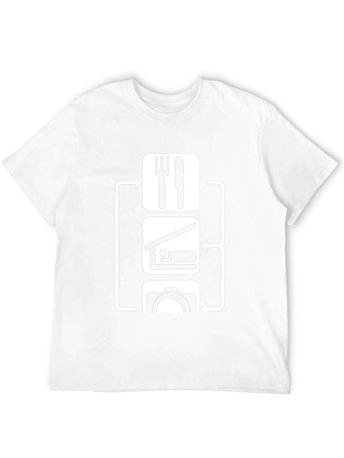 Eat Sleep Photography T-Shirt Black Cotton Blend