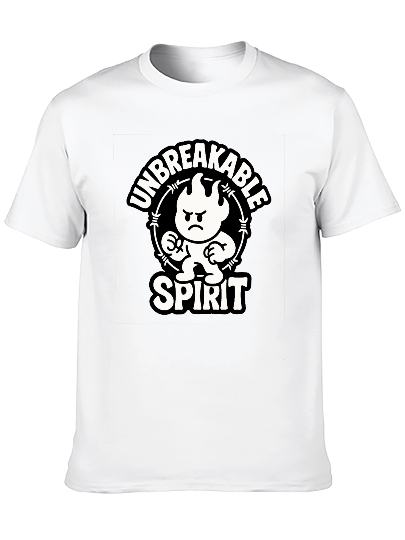 Unbreakable Spirit Graphic Tee - Black Cotton Shirt