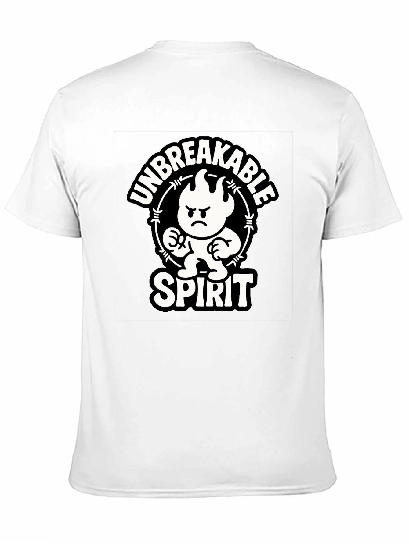 Unbreakable Spirit Graphic Tee - Black Cotton Shirt