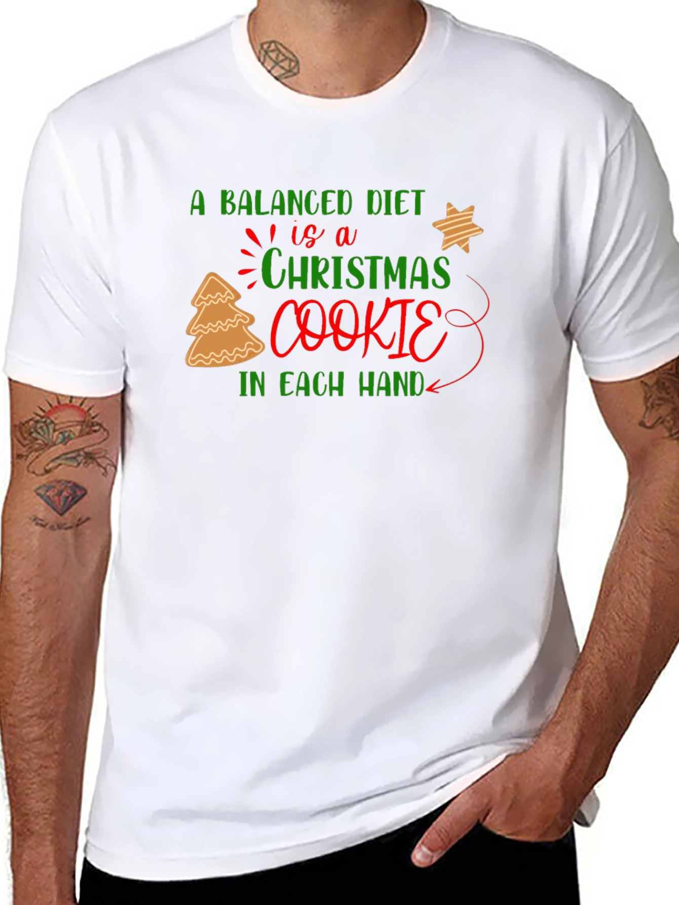 Christmas Cookie Balanced Diet T-Shirt