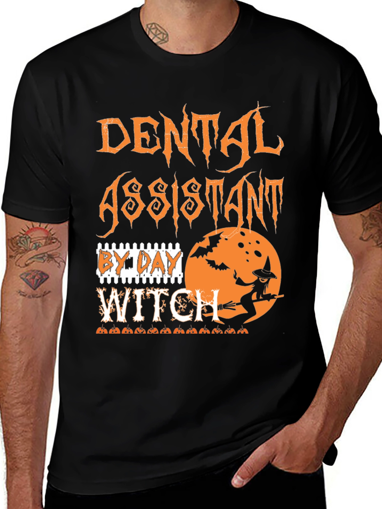 Dental Assistant By Day Witch Halloween T-Shirt