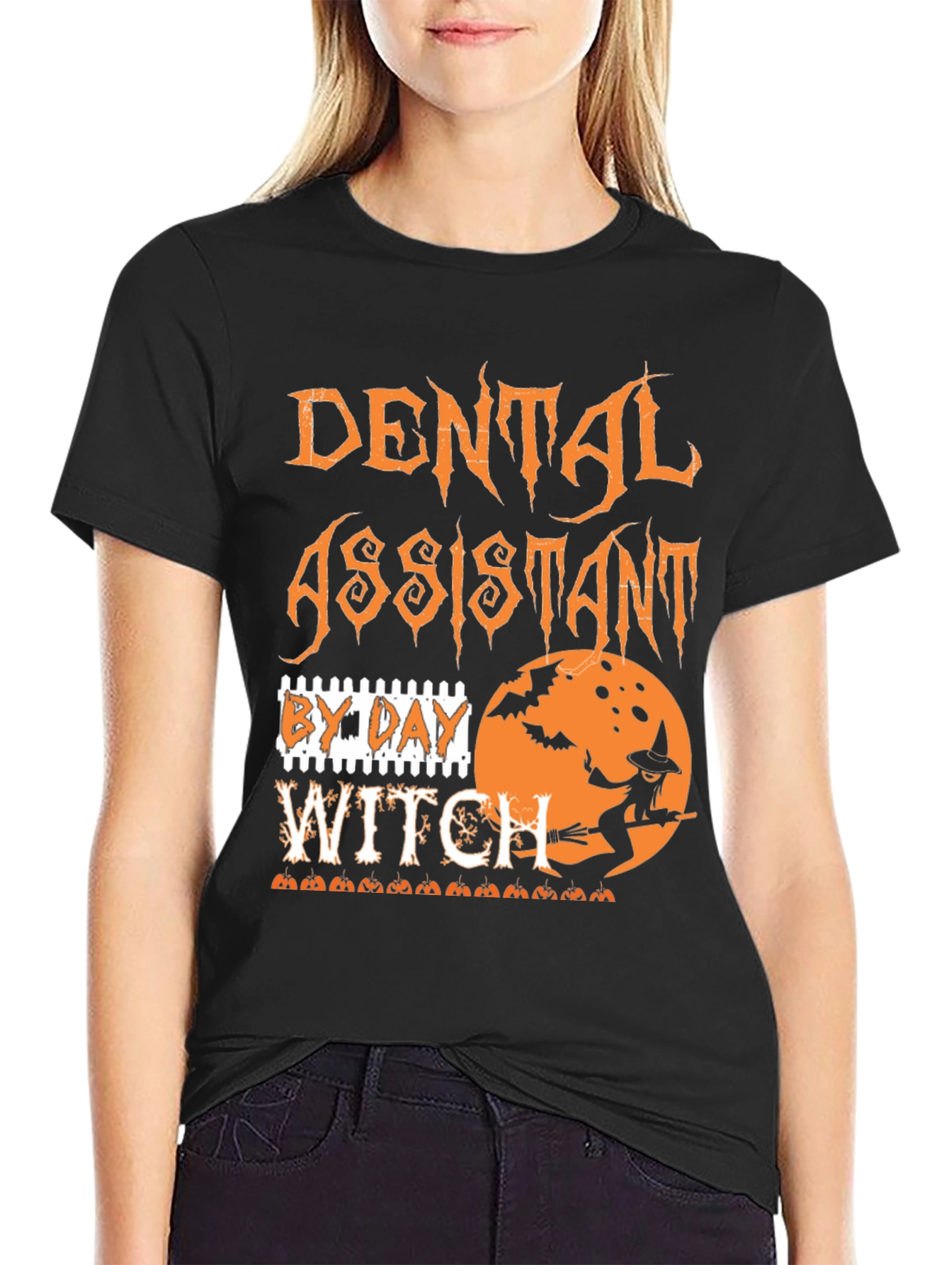 Dental Assistant By Day Witch Halloween T-Shirt