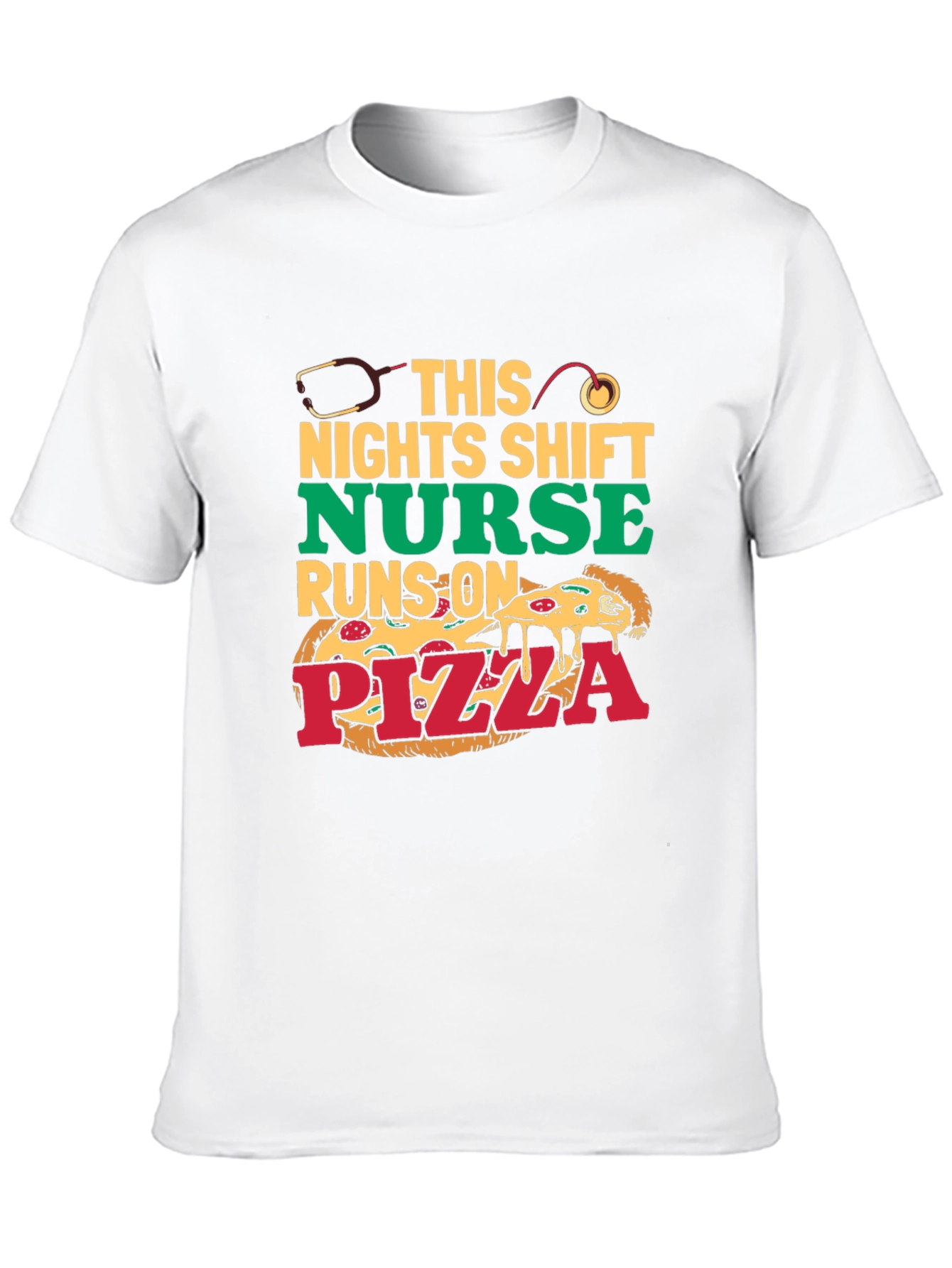 Nurse Pizza T-Shirt: Night Shift Humor