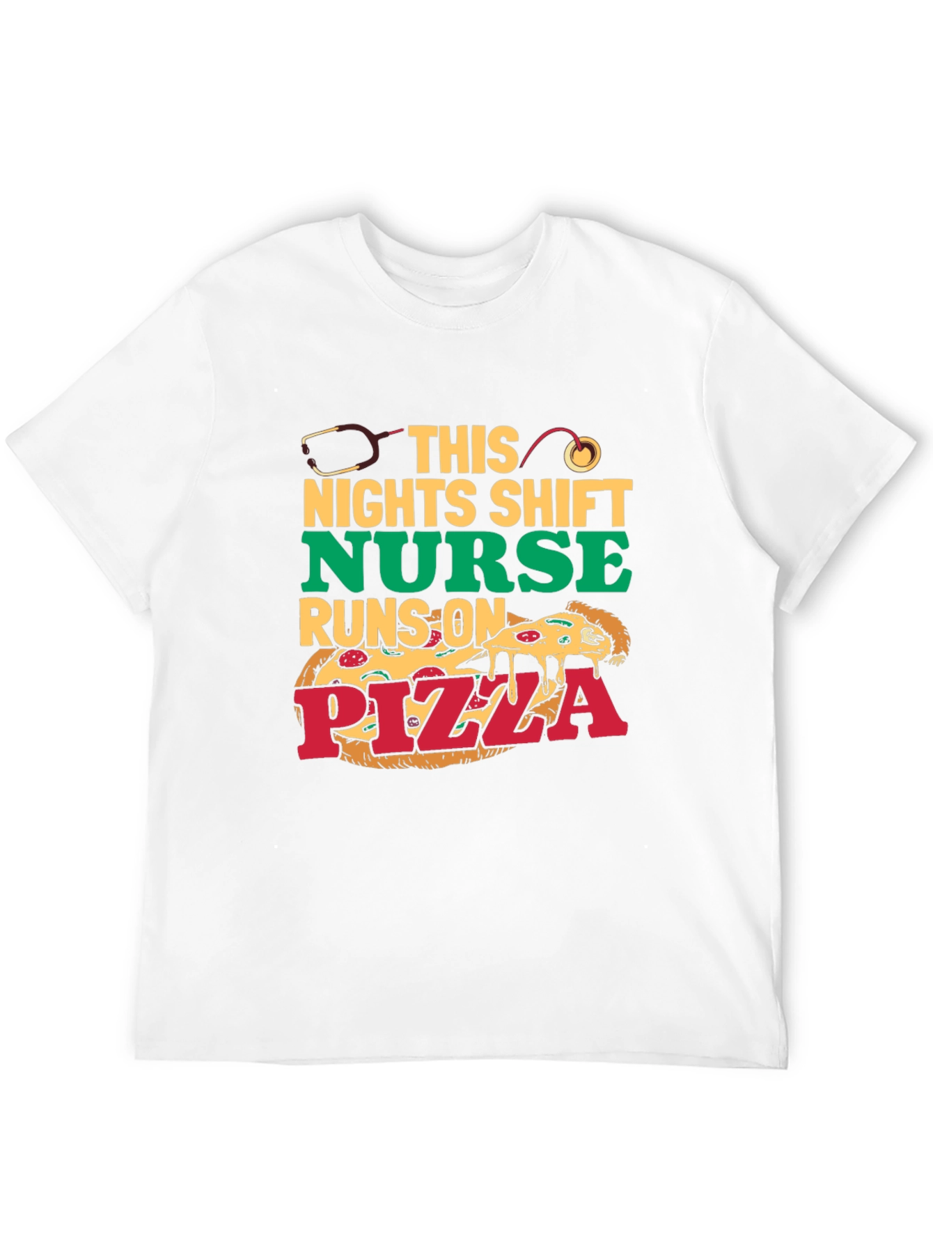 Nurse Pizza T-Shirt: Night Shift Humor