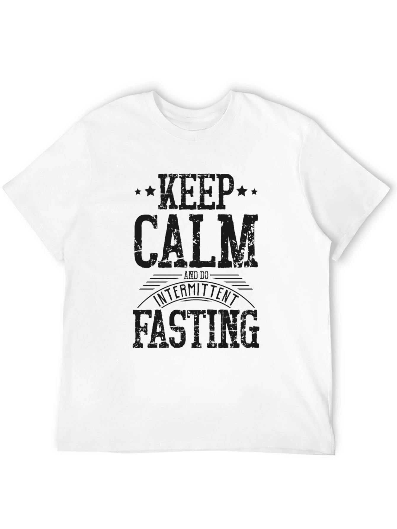Keep Calm Intermittent Fasting Black T-Shirt