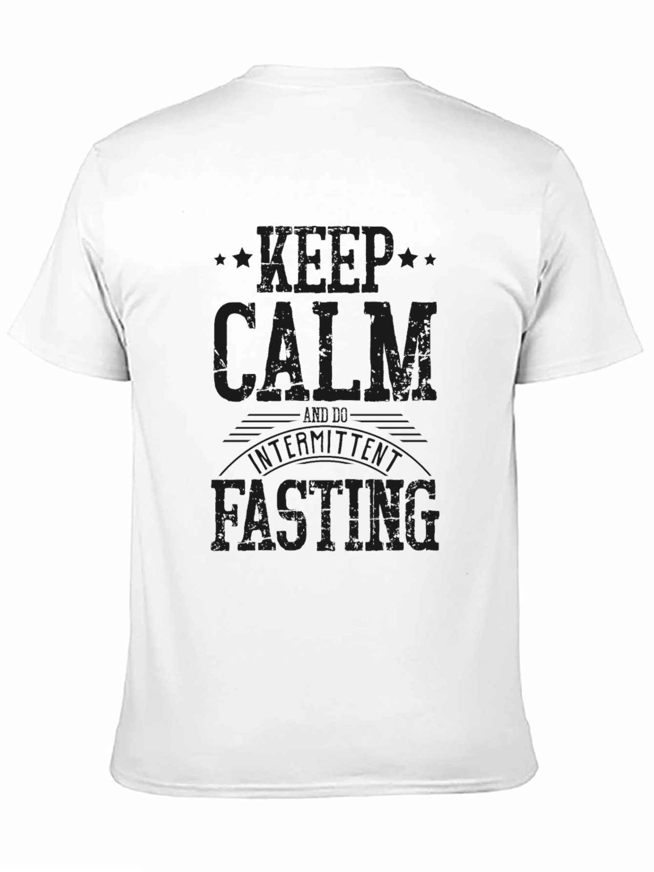 Keep Calm Intermittent Fasting Black T-Shirt