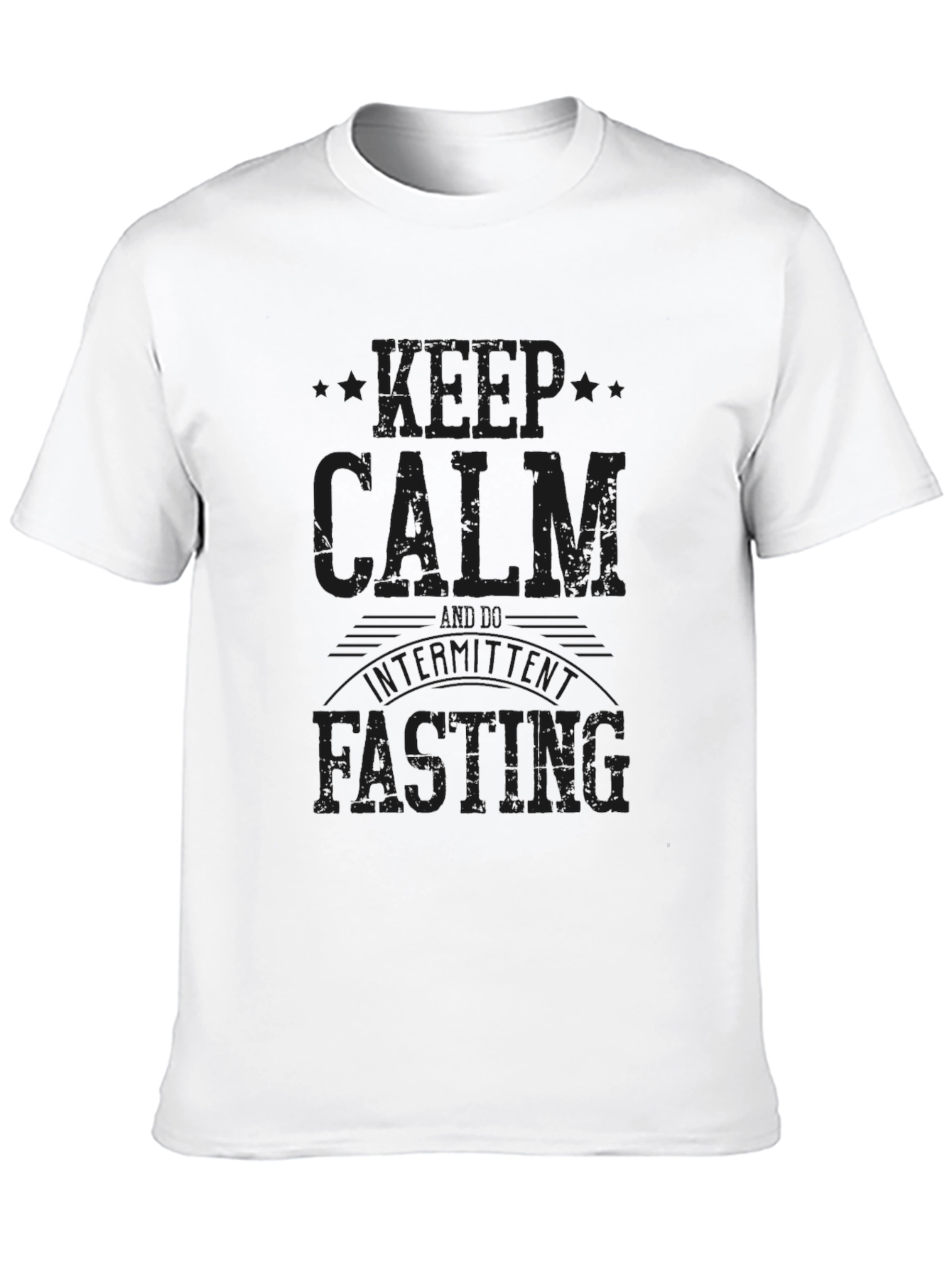 Keep Calm Intermittent Fasting Black T-Shirt