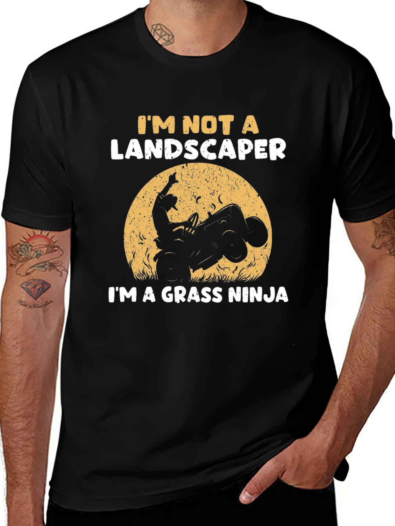 Grass Ninja T-Shirt - Funny Landscaping Tee