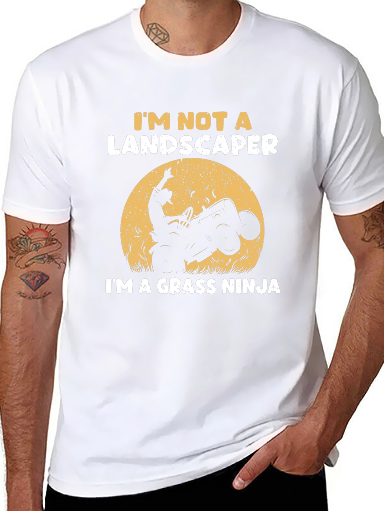 Grass Ninja T-Shirt - Funny Landscaping Tee