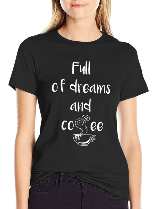 Dreamy Coffee Lover T-Shirt |  Unisex Short Sleeve Black Tee