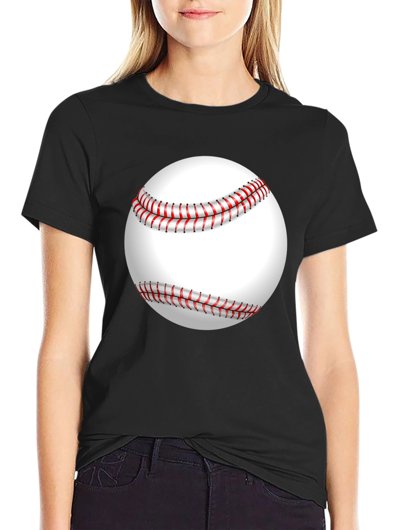 Baseball Graphic Black T-Shirt