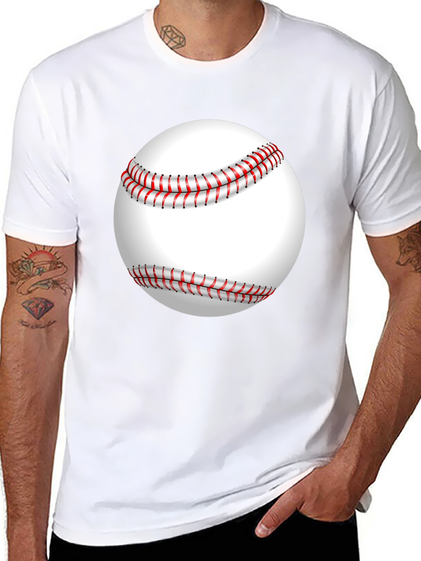 Baseball Graphic Black T-Shirt