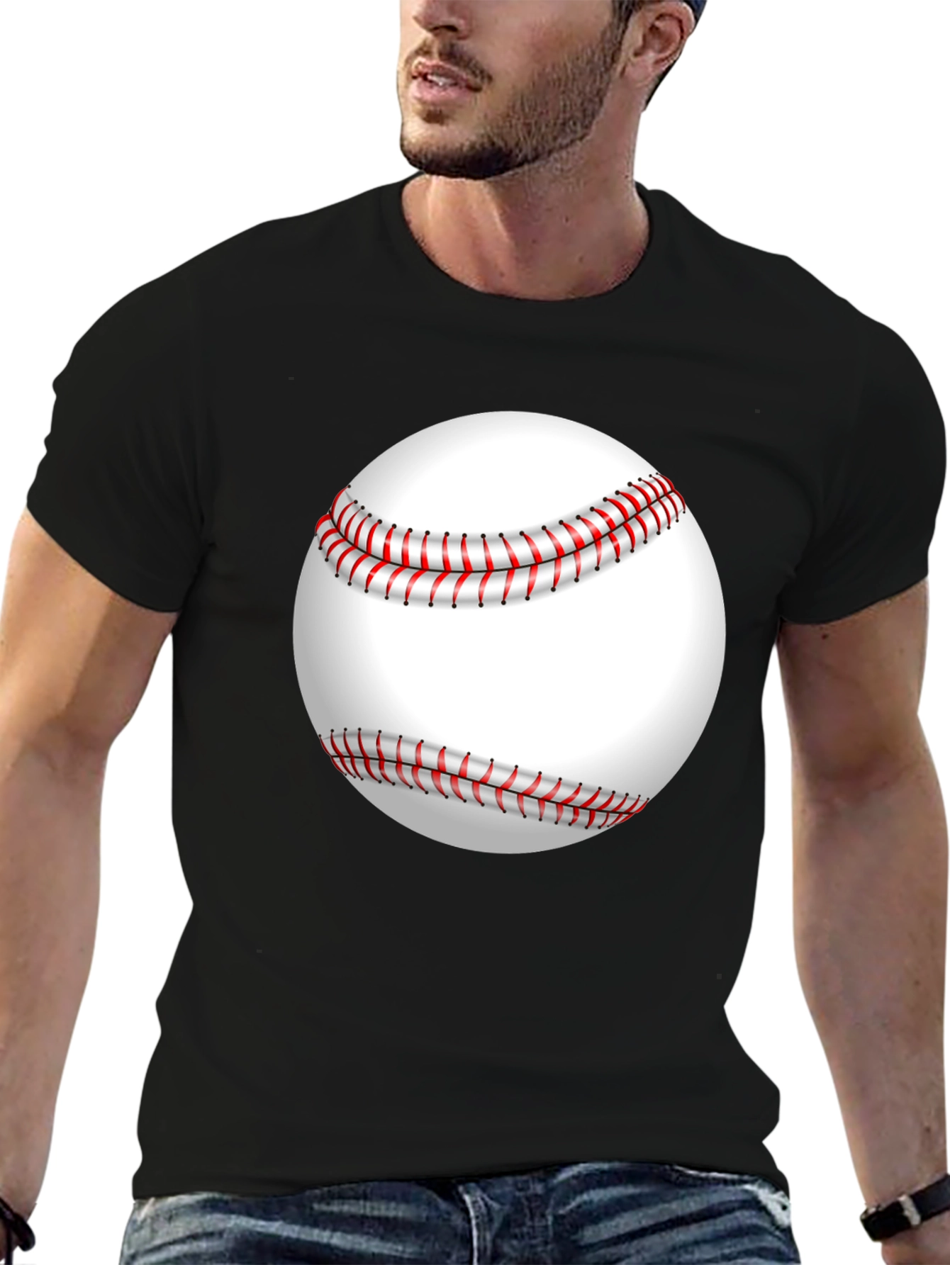 Baseball Graphic Black T-Shirt