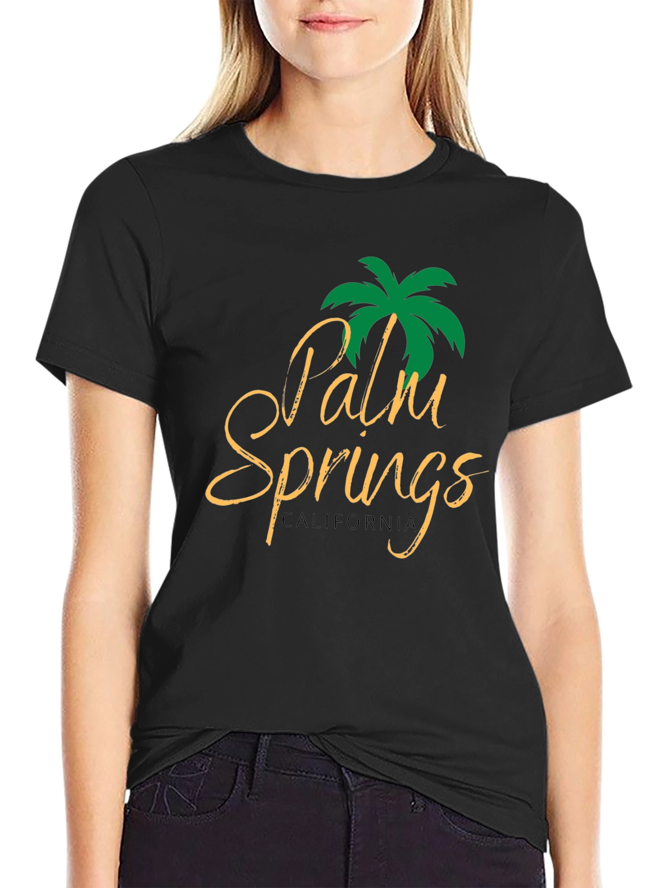 Palm Springs California Black T-Shirt
