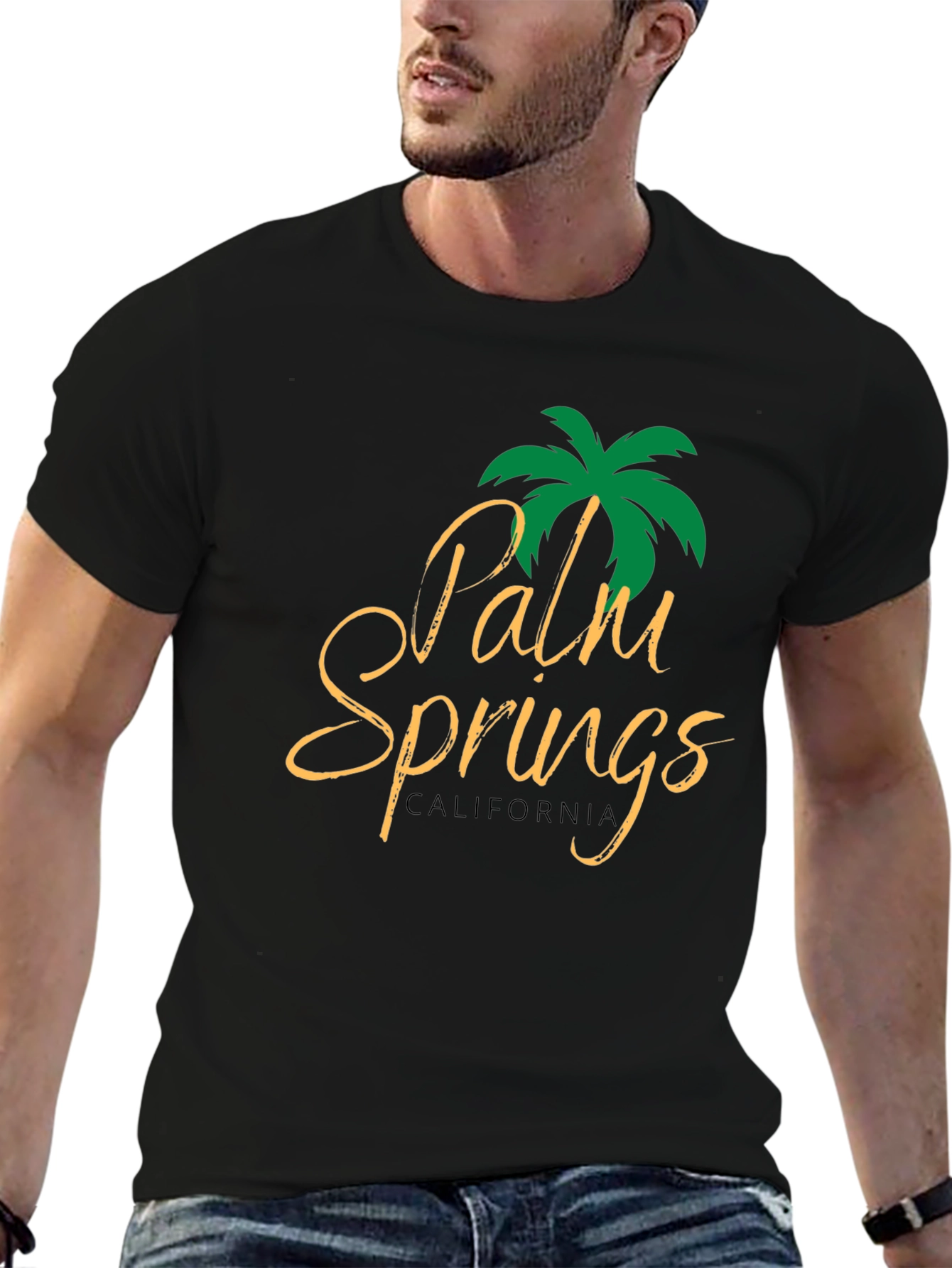 Palm Springs California Black T-Shirt