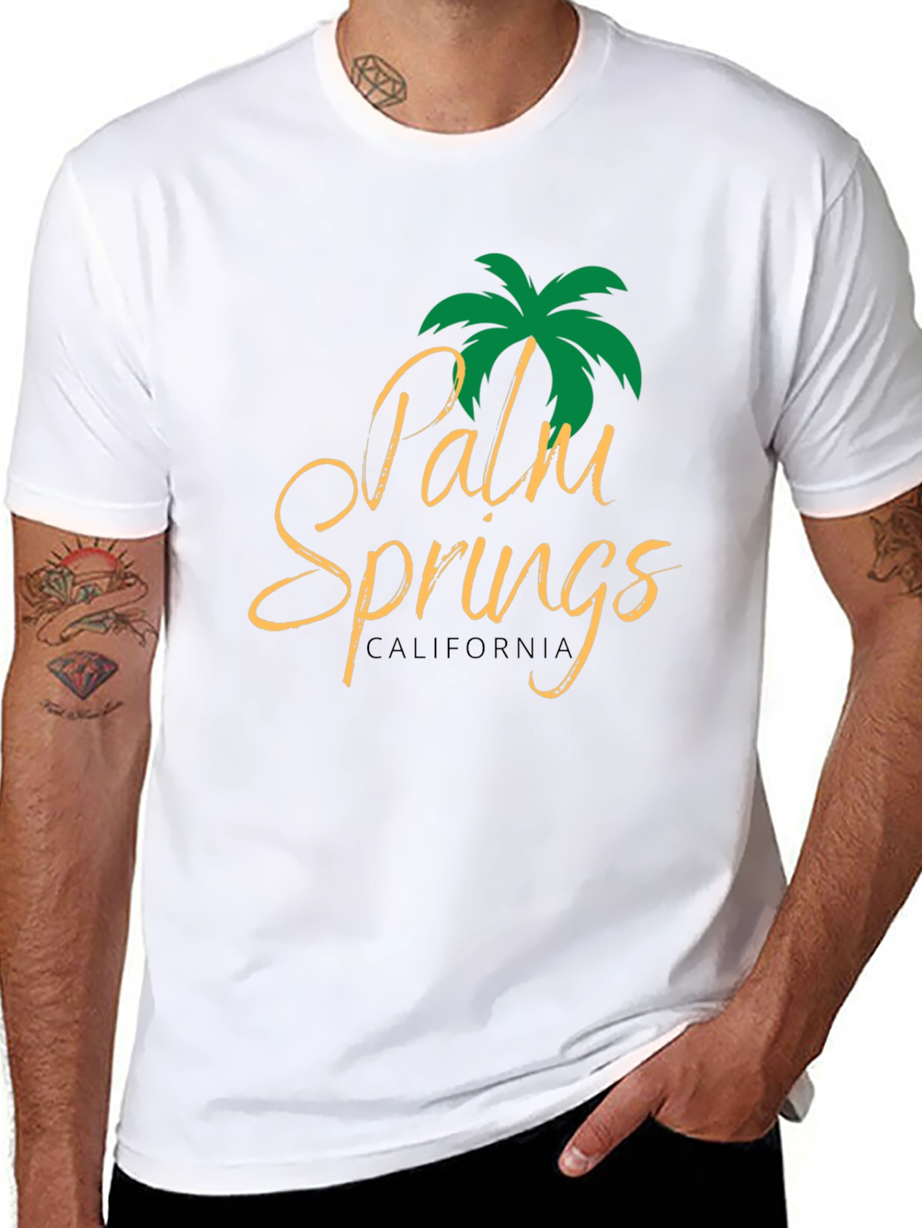 Palm Springs California Black T-Shirt