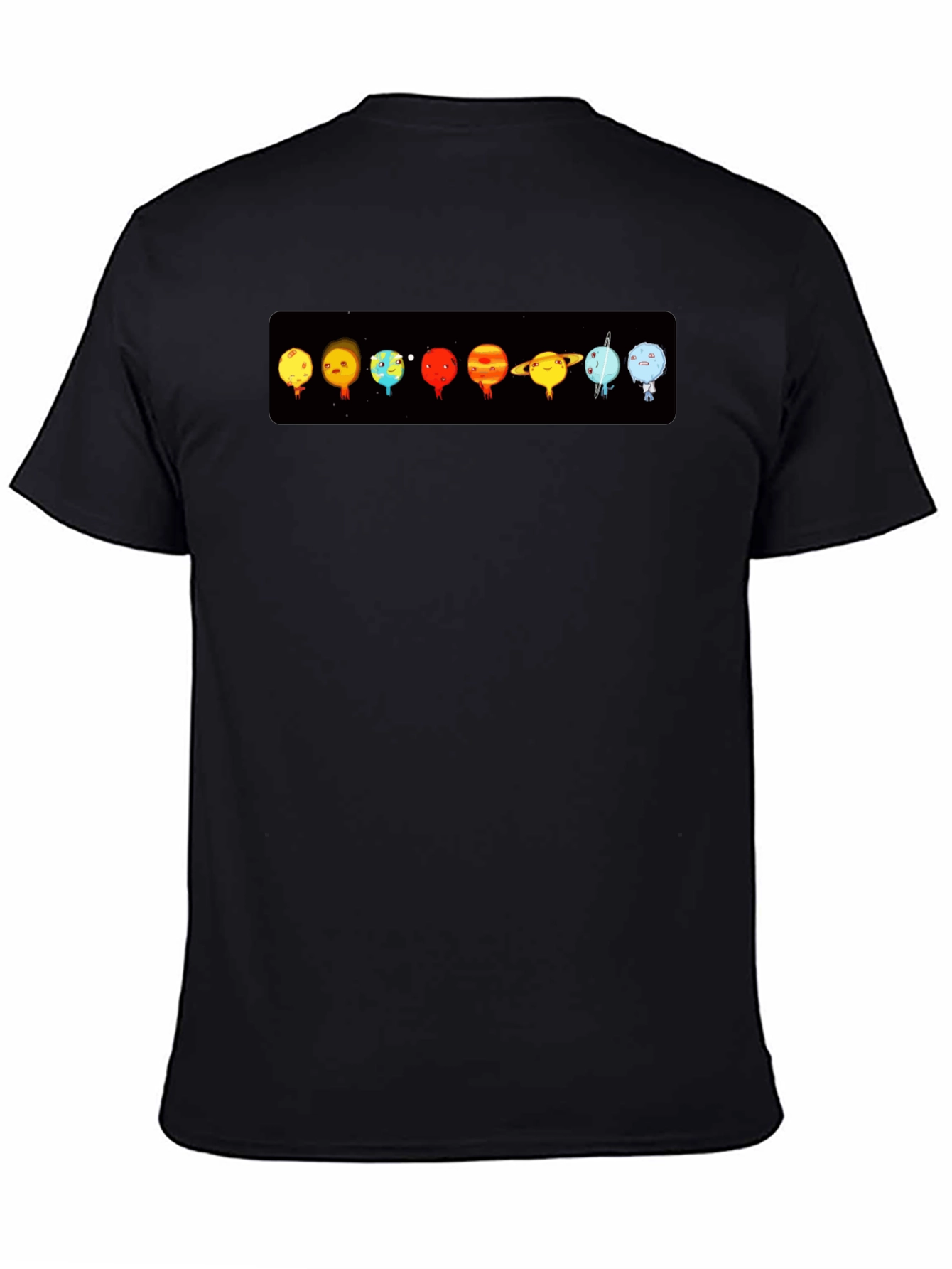 Planets Graphic Print Black T-Shirt