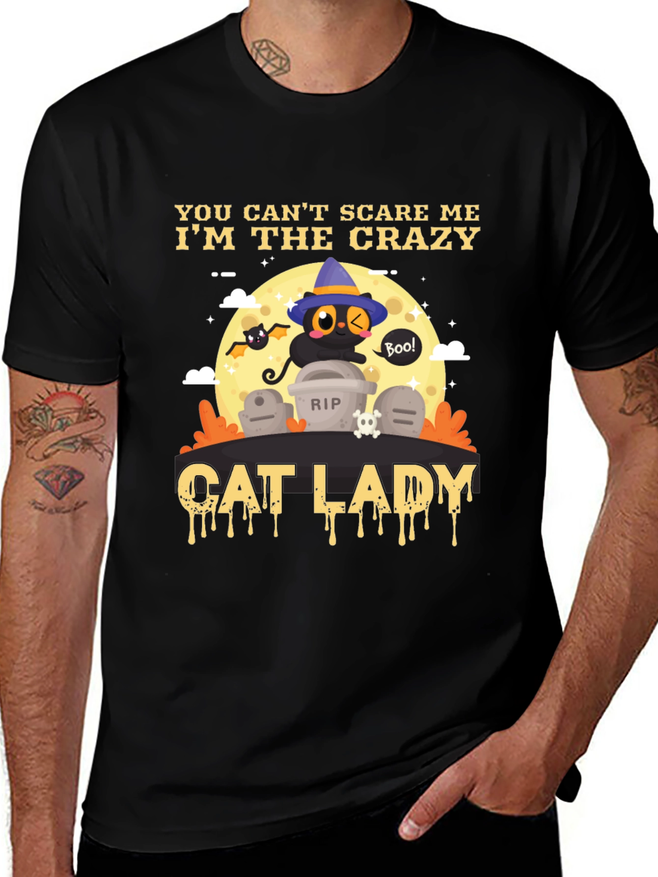 Crazy Cat Lady Halloween T-Shirt