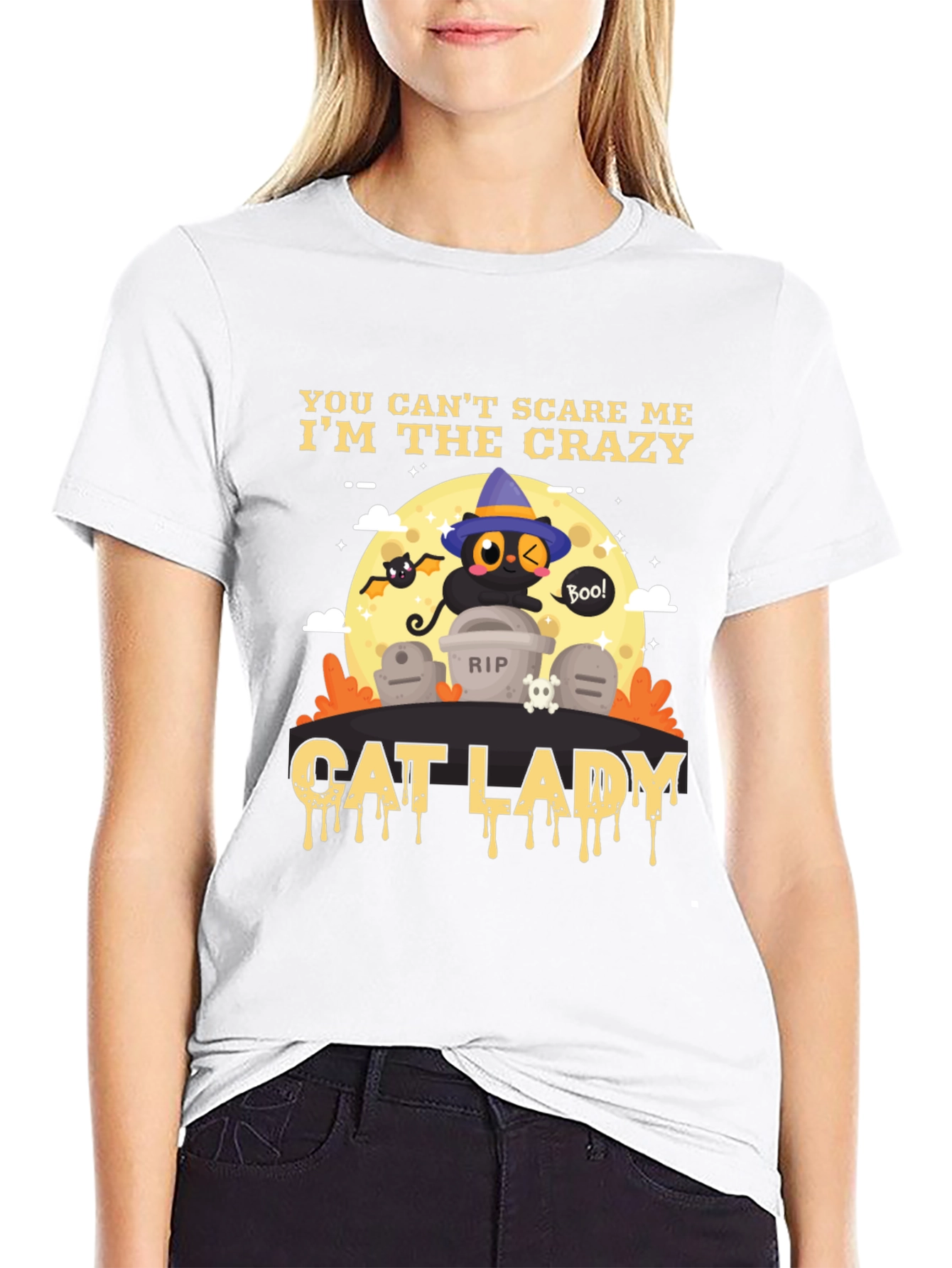 Crazy Cat Lady Halloween T-Shirt