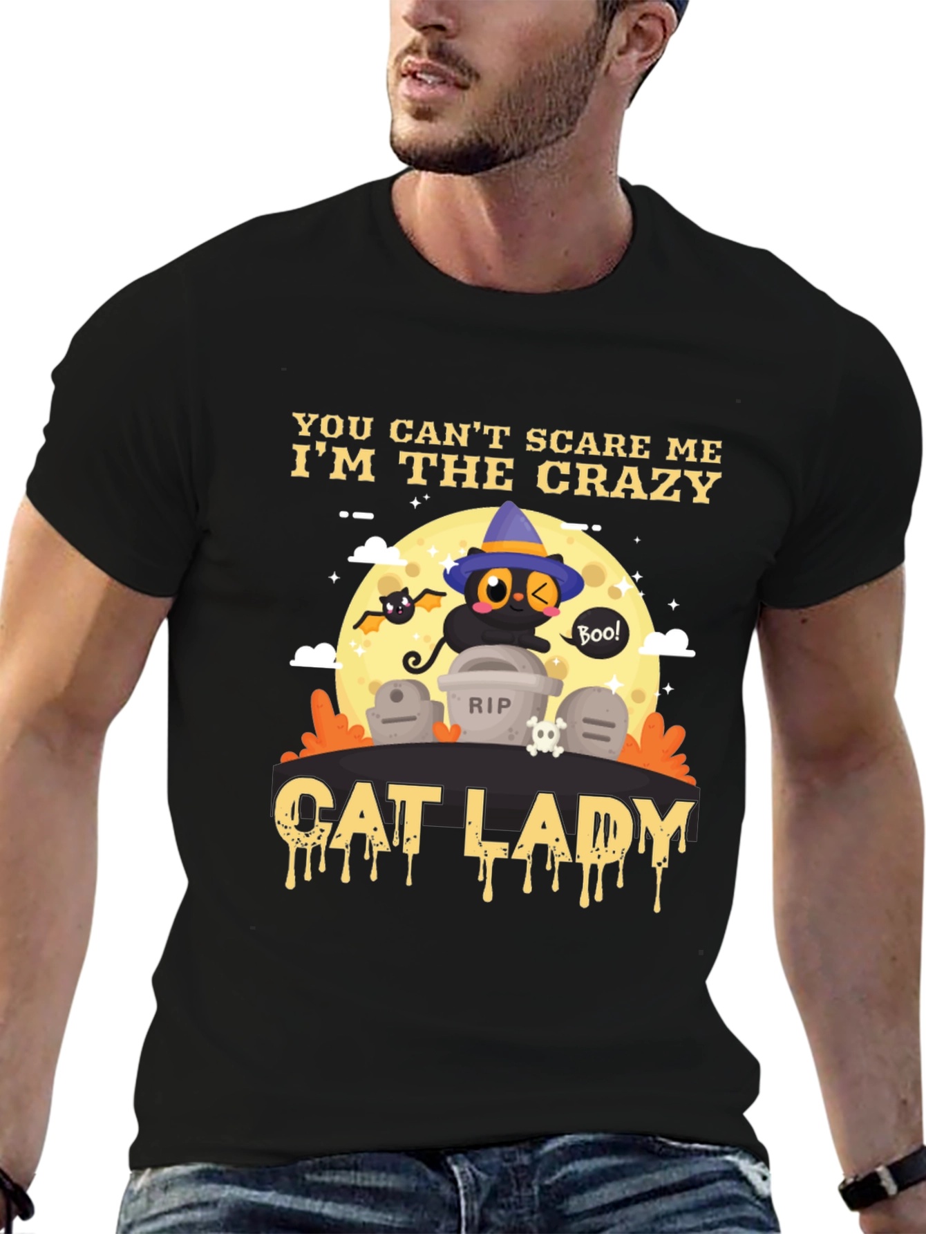Crazy Cat Lady Halloween T-Shirt