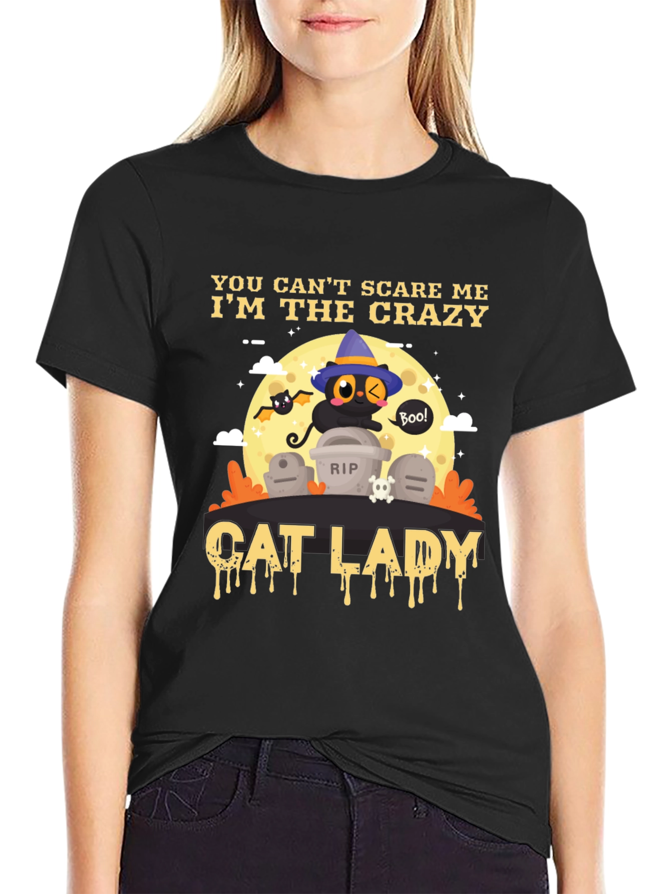 Crazy Cat Lady Halloween T-Shirt